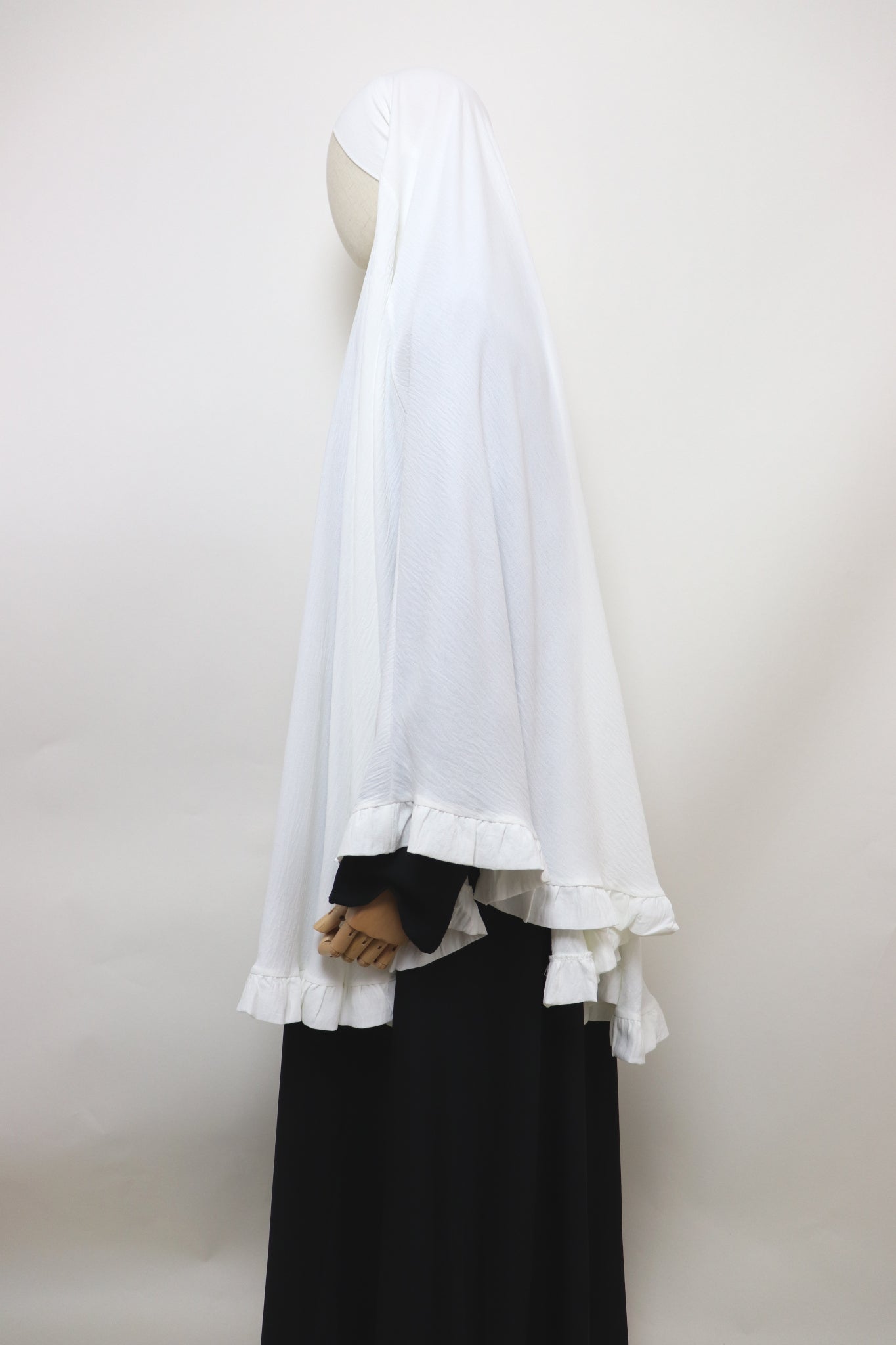 Raffle Crinkle Khimar - Pearl White