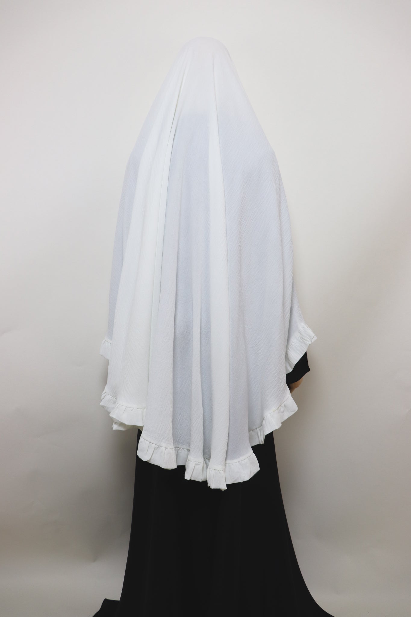 Raffle Crinkle Khimar - Pearl White