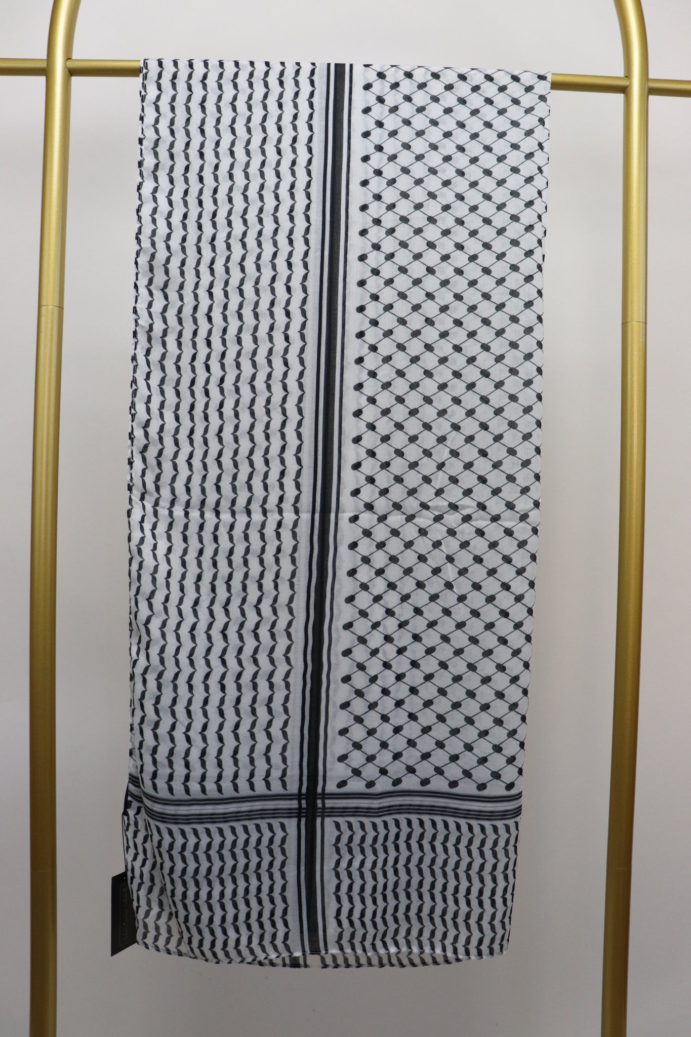 Keffiyeh Print Cotton - Black