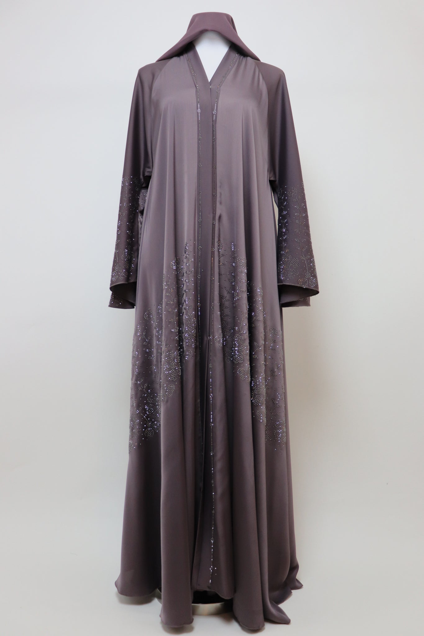 Open Flare Umbrella Abaya - Toffee