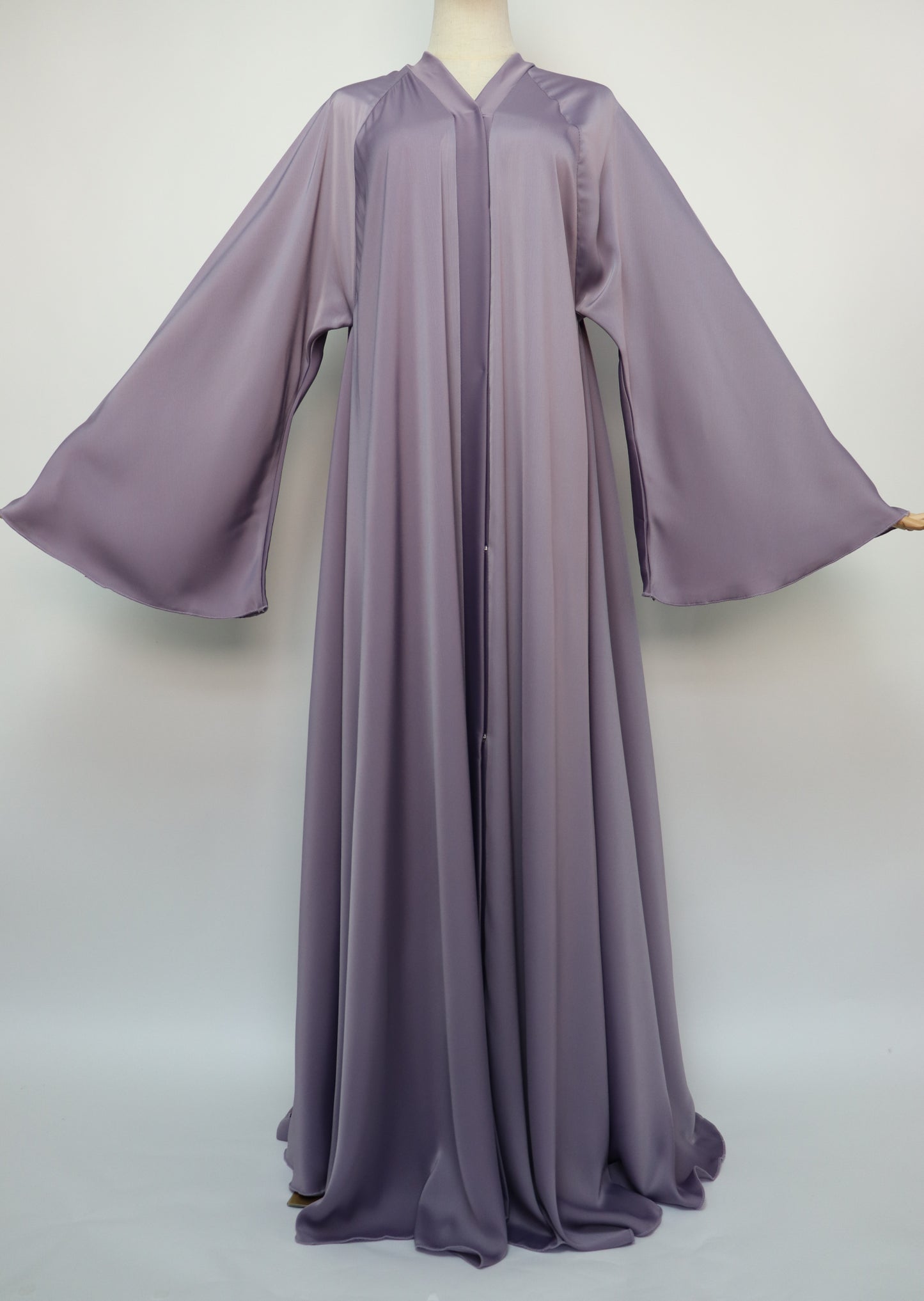 Open Plain Flare Umbrella Abaya - Soft Lilac