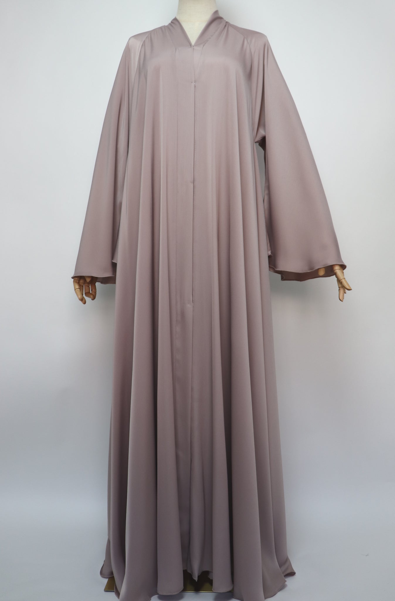 Open Plain Flare Umbrella Abaya - Taupe