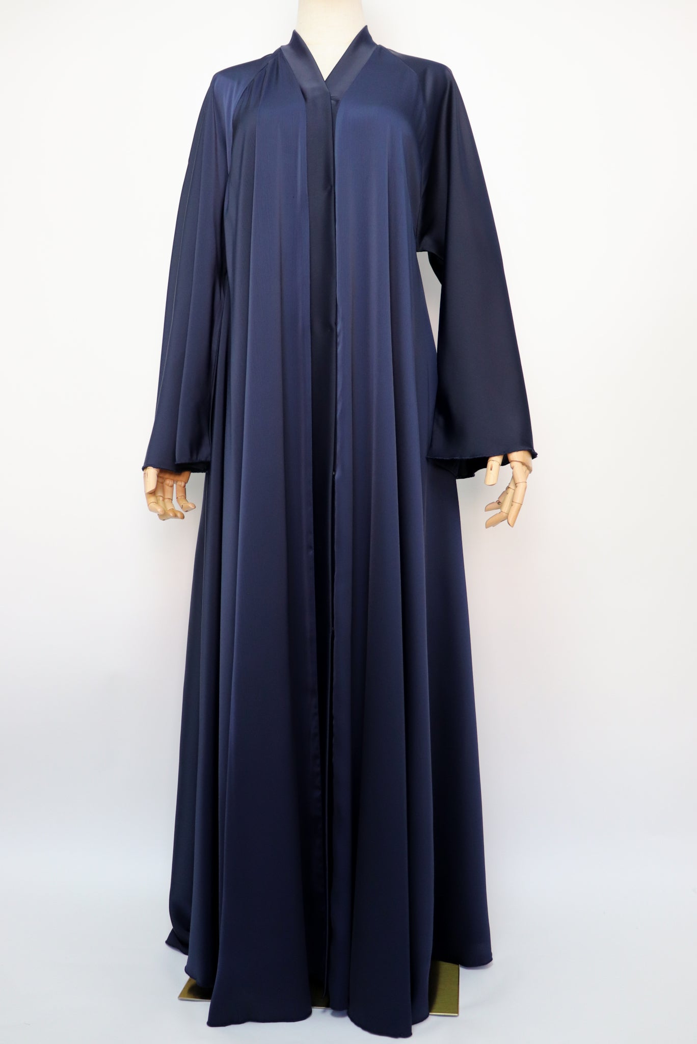 Open Plain Flare Umbrella Abaya - Navy