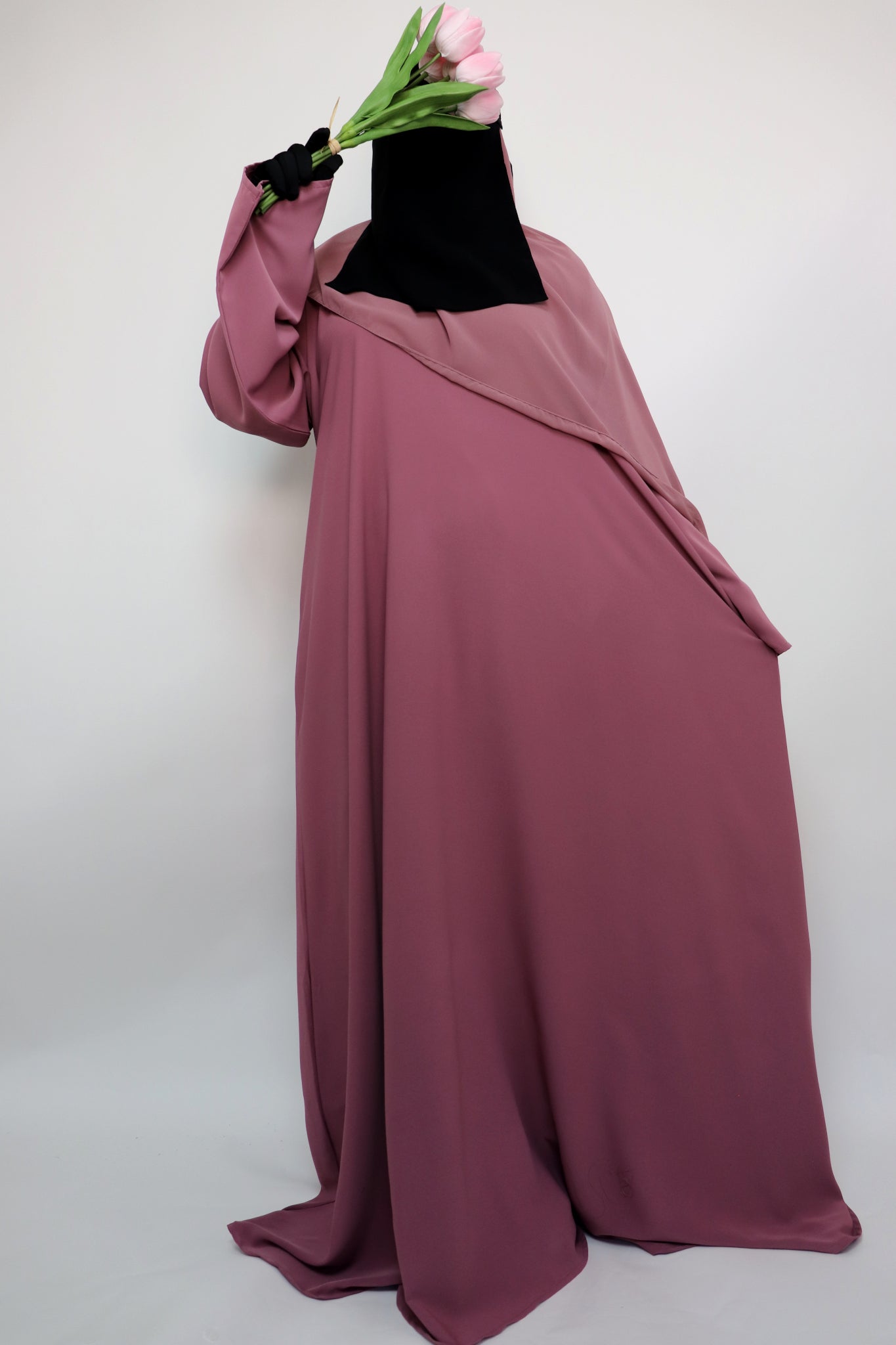 Classic Everyday Semi Flare Abaya - Mauve