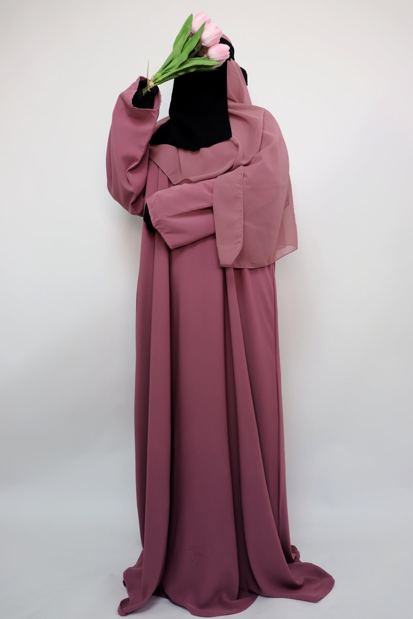 Classic Everyday Semi Flare Abaya - Mauve