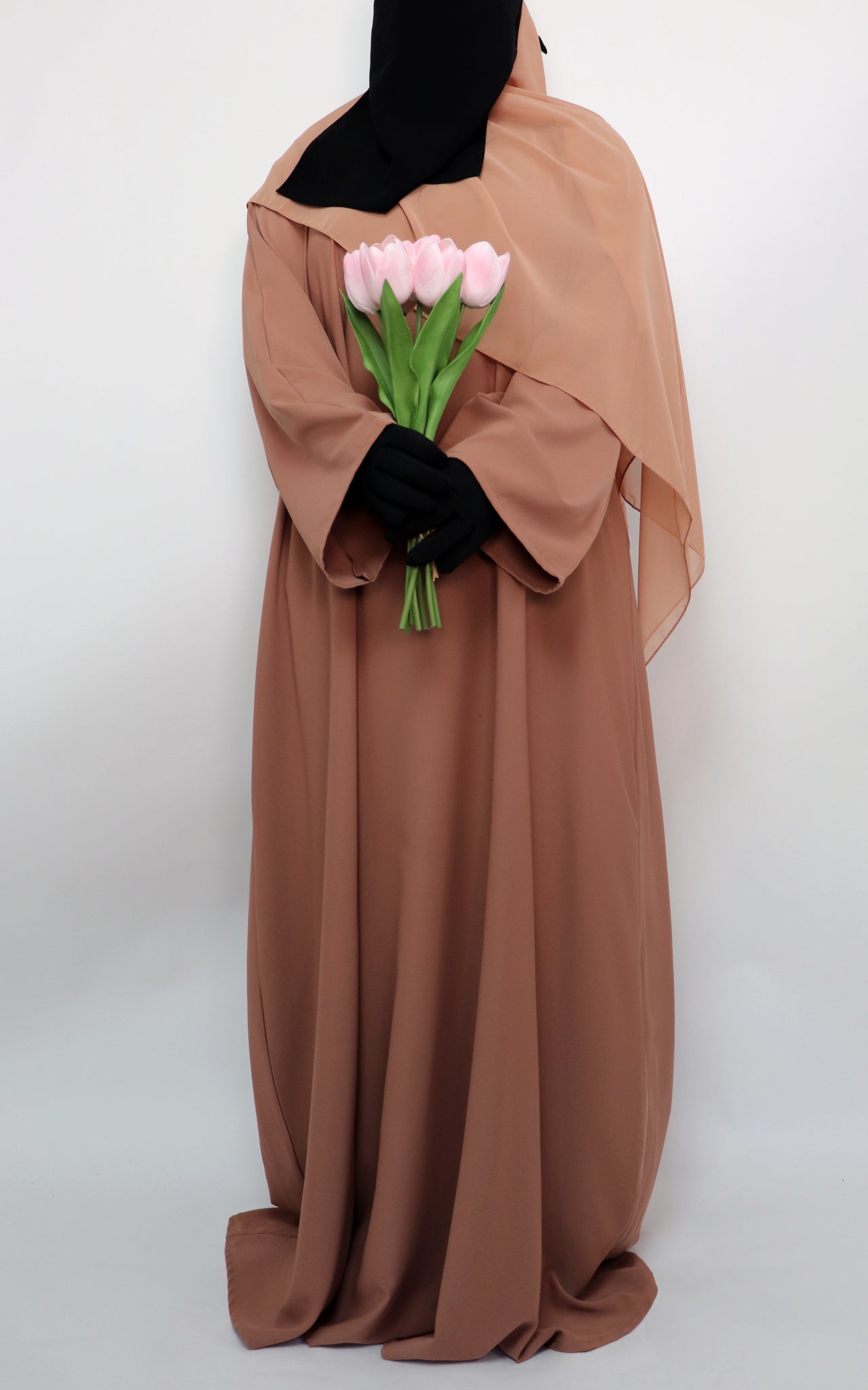 Classic Everyday Semi Flare Abaya - Sand