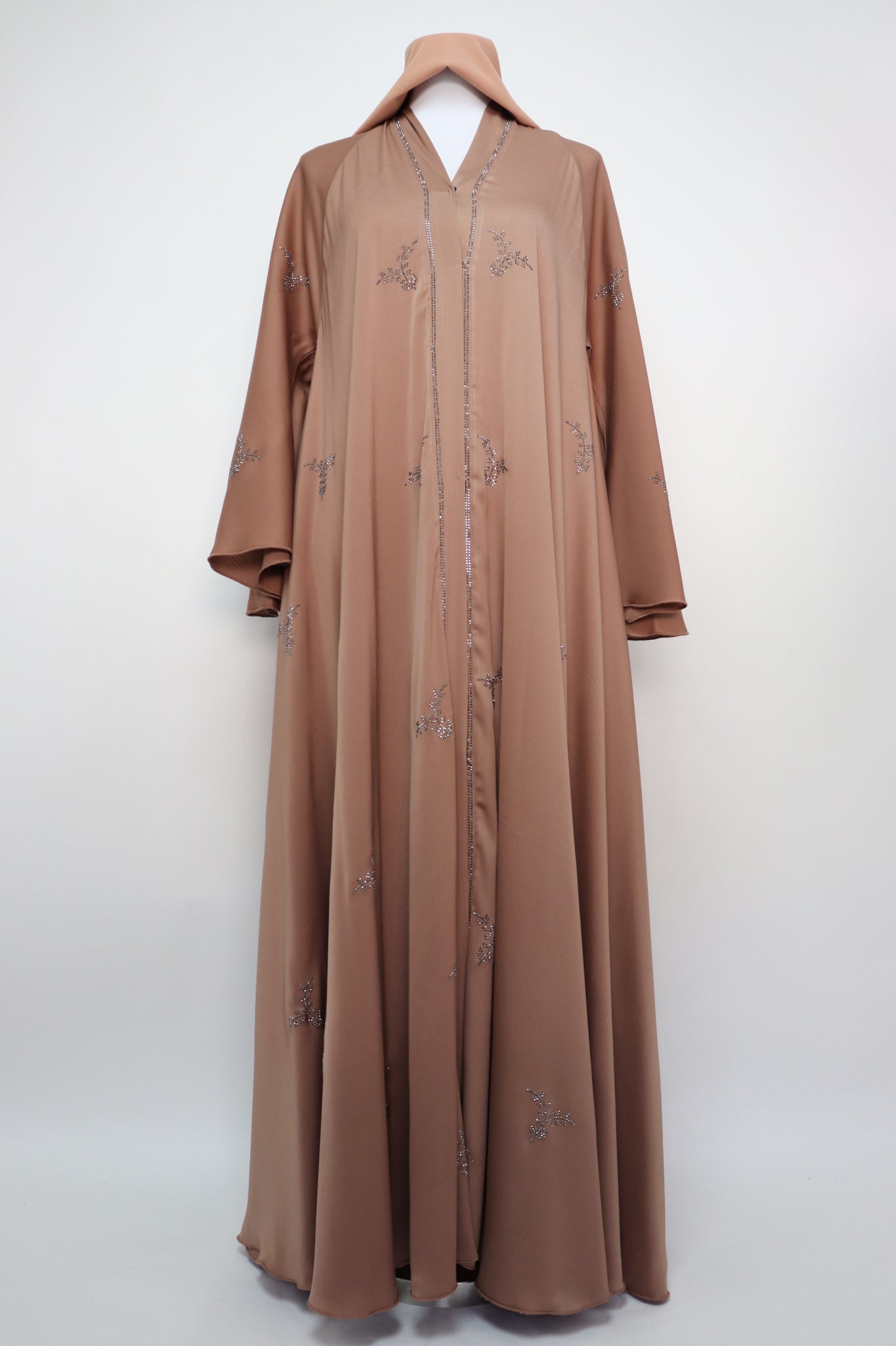 Open Flare Umbrella Abaya - Cinnamon