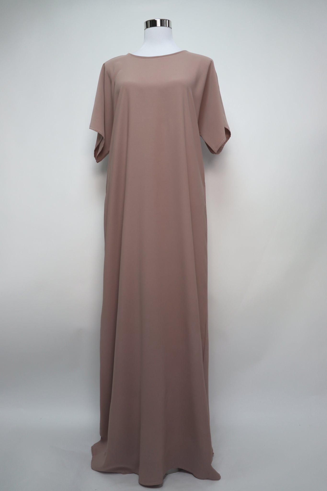 Short Sleeves Inner Slip Dress Under Abaya - Nude Pink