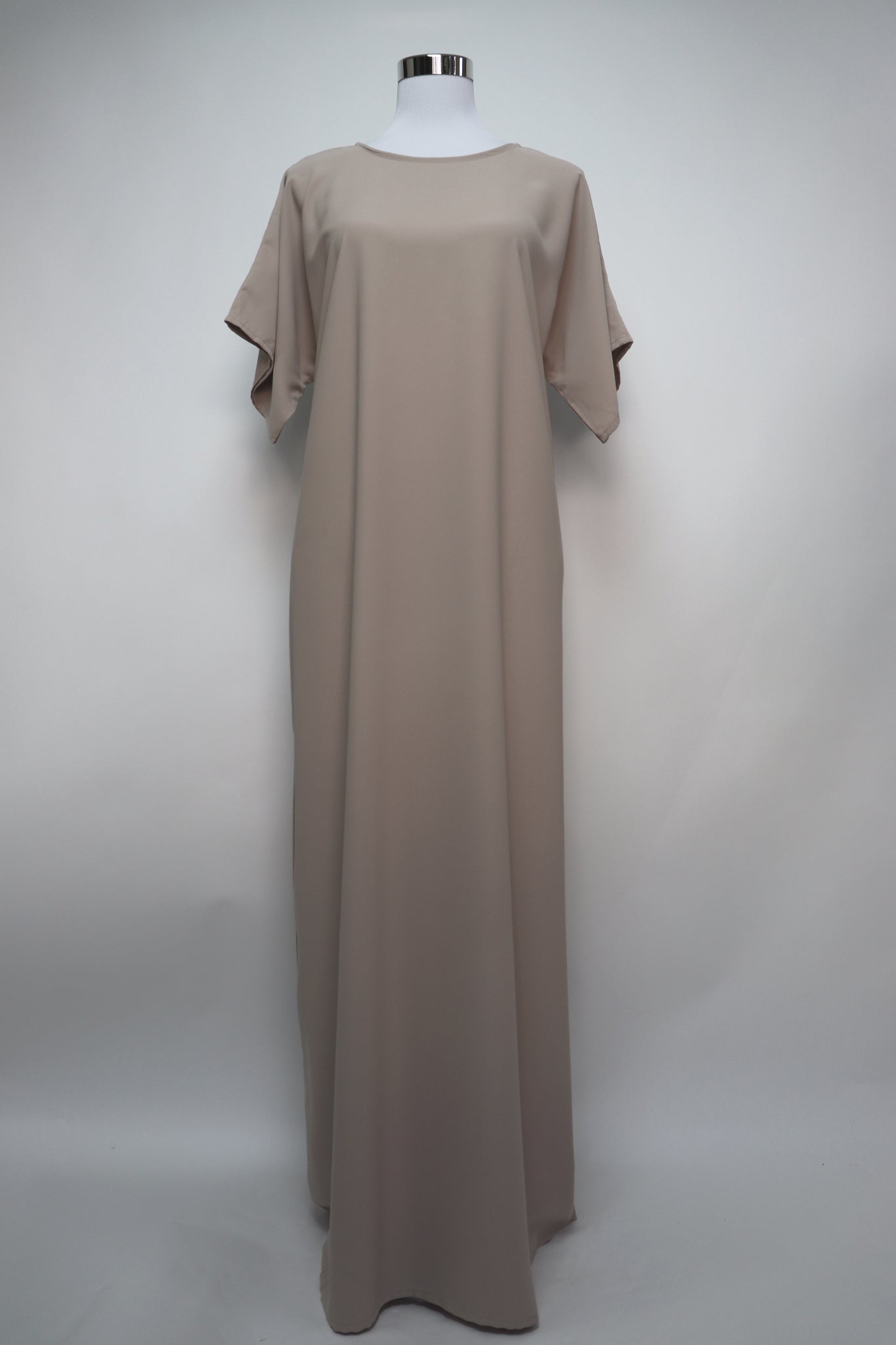Short Sleeves Inner Slip Dress Under Abaya - Nude Beige