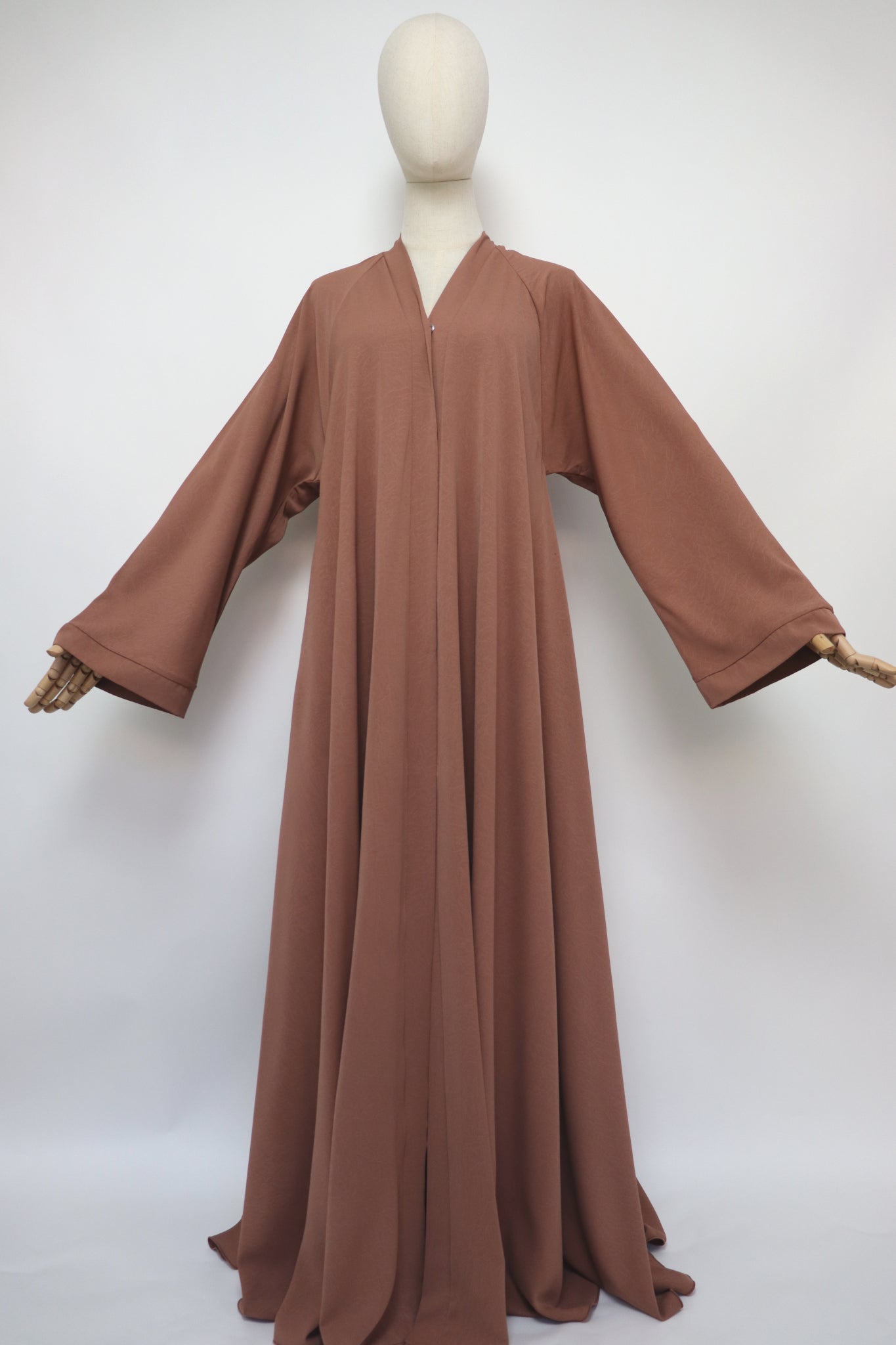 Marble Open Flare Umbrella Abaya - Sandstone