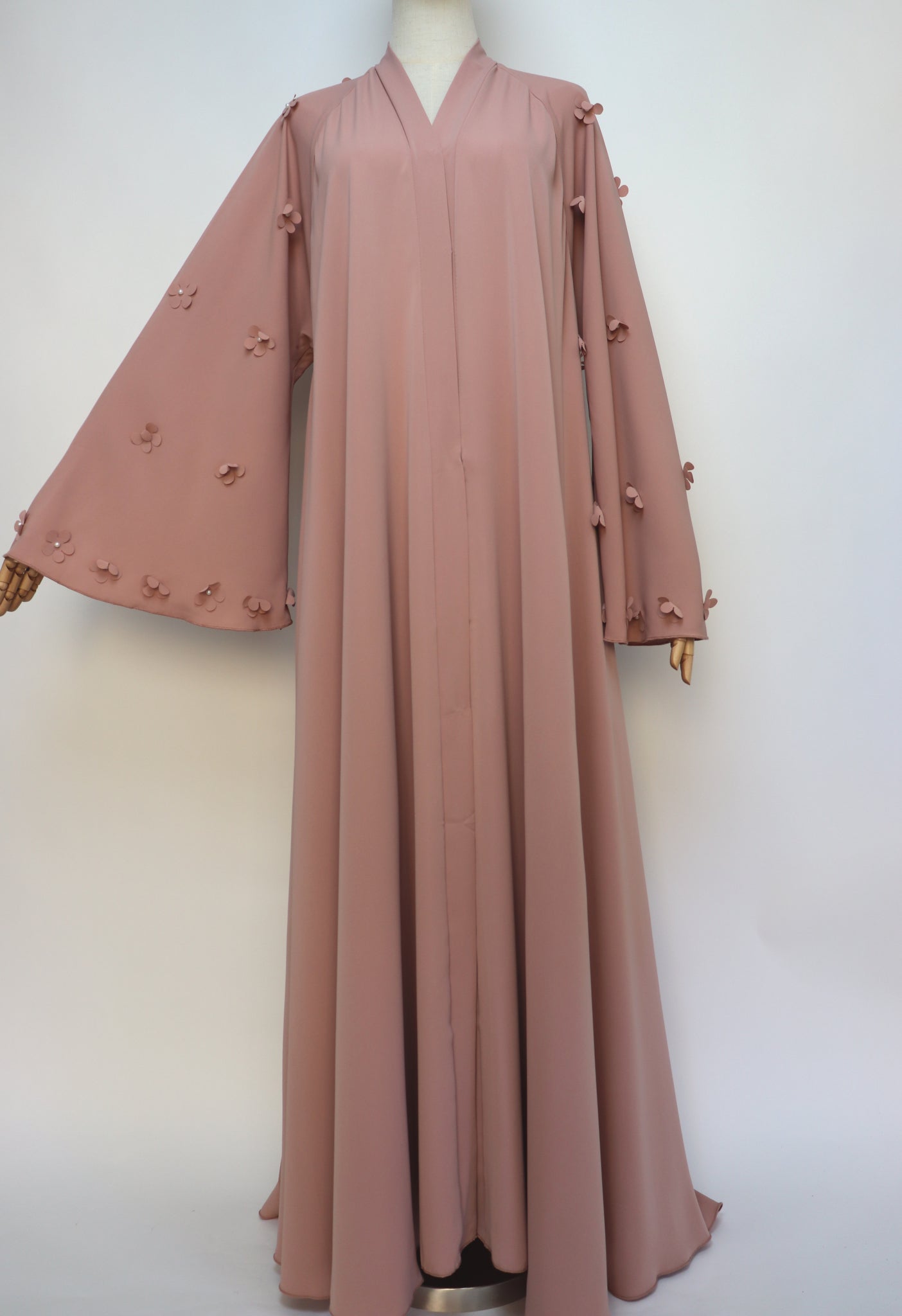 Open Flare Umbrella Daisy Abaya - Blush Pink