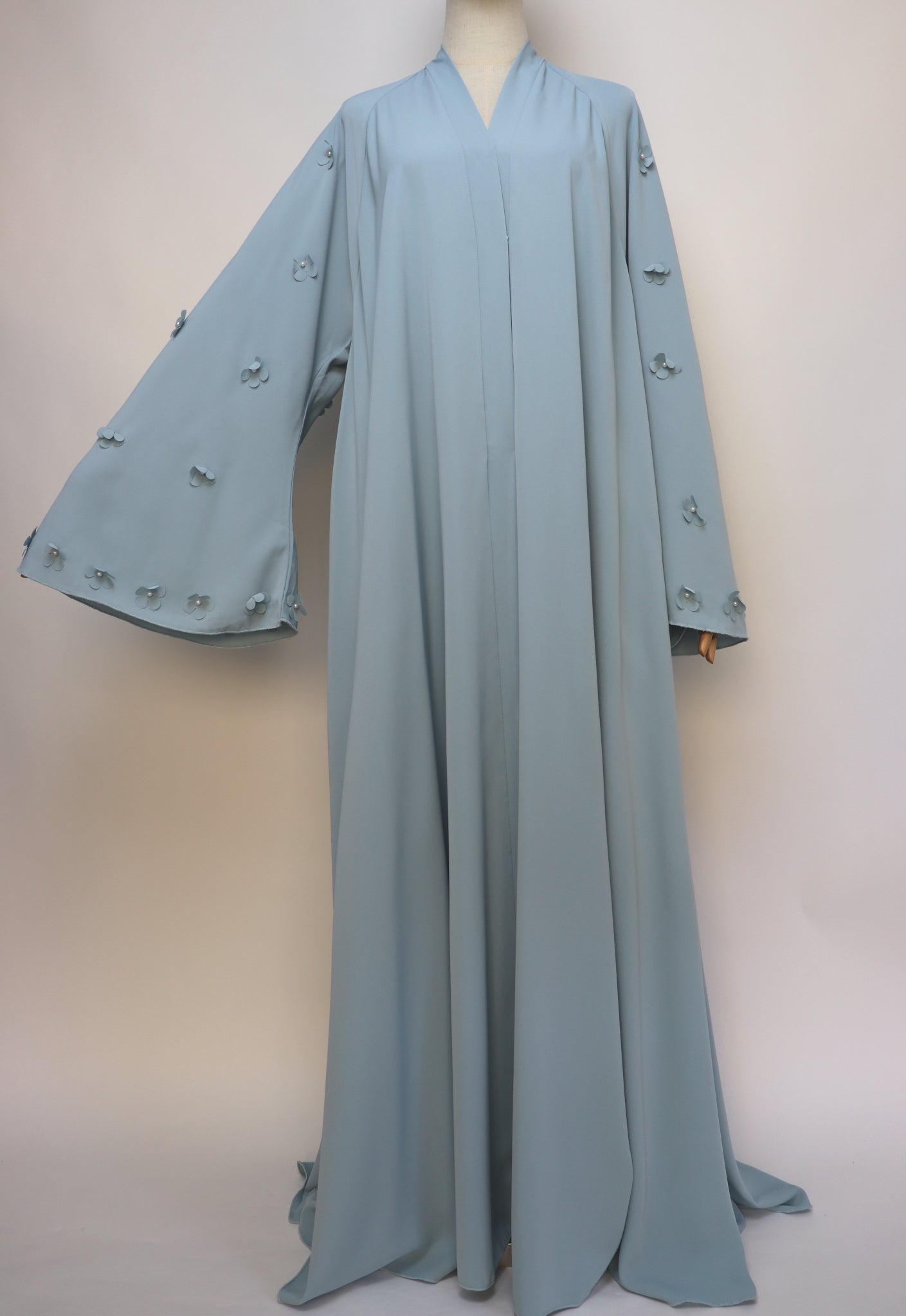 Open Flare Umbrella Daisy Abaya - Misty Blue