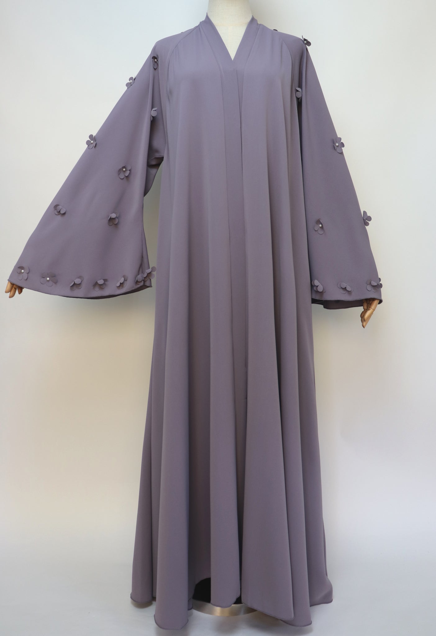 Open Flare Umbrella Daisy Abaya - Deep Lilac