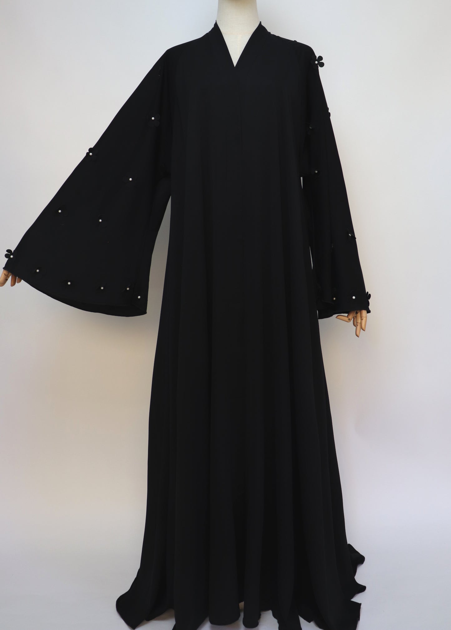 Open Flare Umbrella Daisy Abaya - Black
