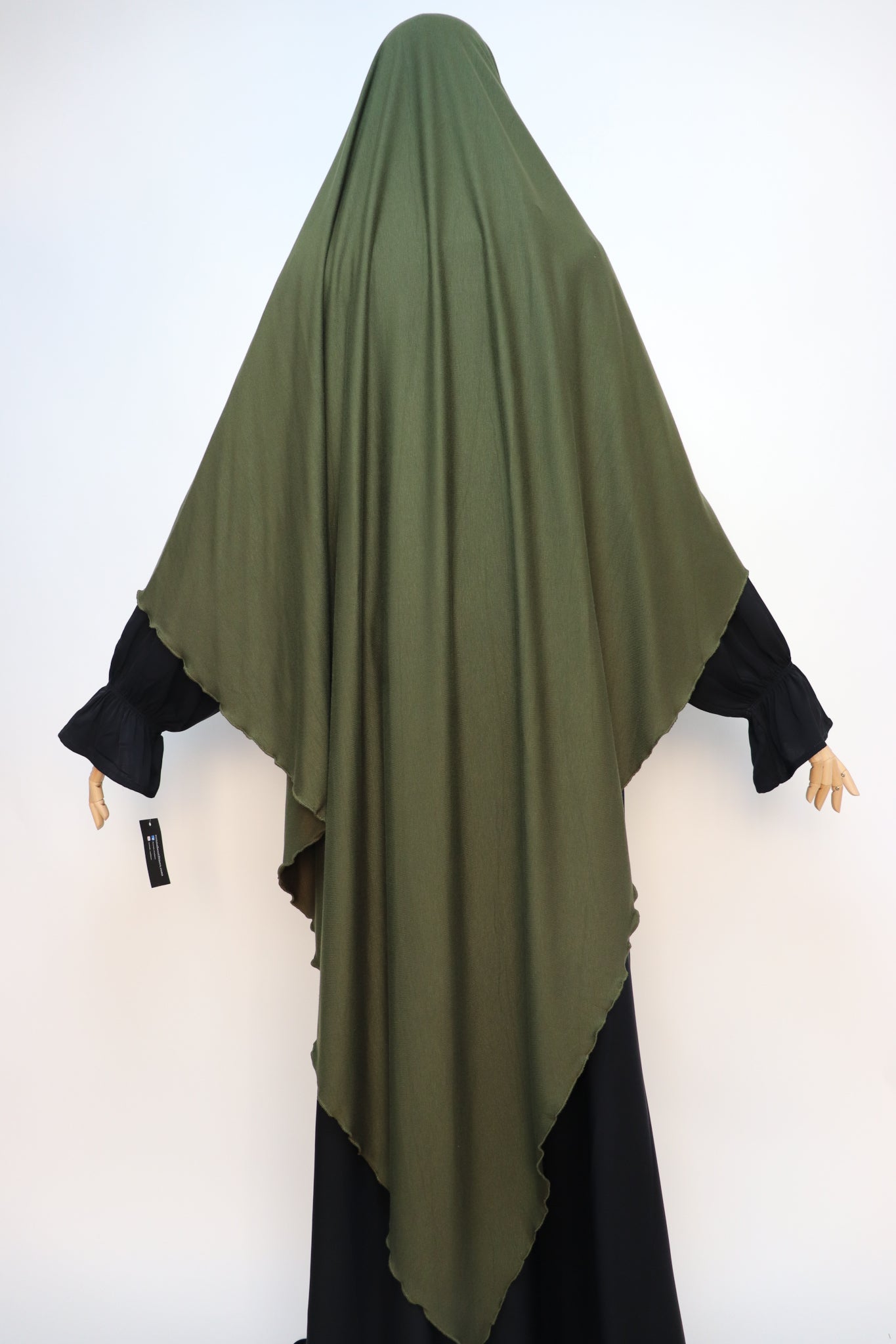 XL Ribbed Jersey Tie Back Diamond Khimar - Olive