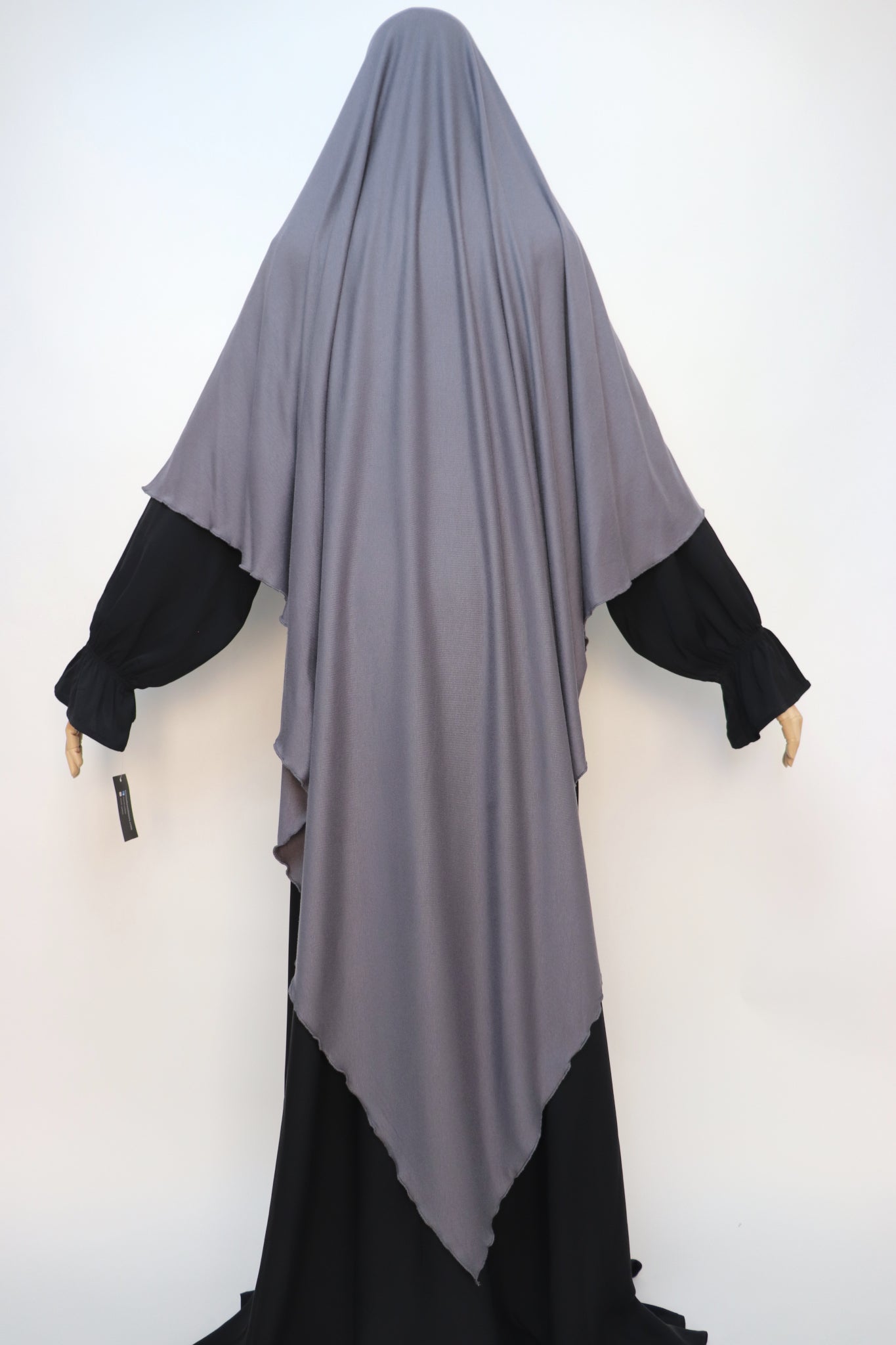 XL Ribbed Jersey Tie Back Diamond Khimar - Gray