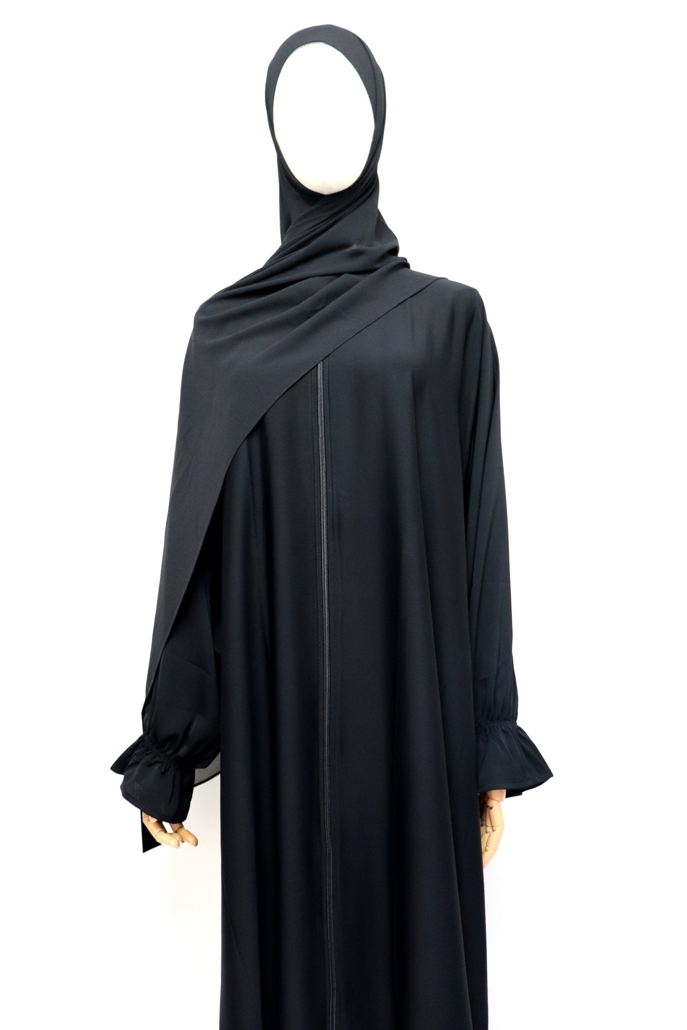 Premium Chiffon Hijab Standard Size - Black