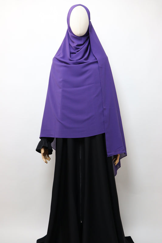 2XL Premium Chiffon Hijab - Royal Purple