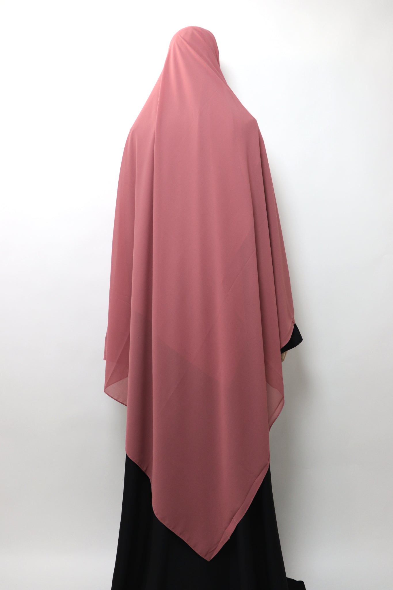 2XL Premium Chiffon Hijab - Dusty Rose