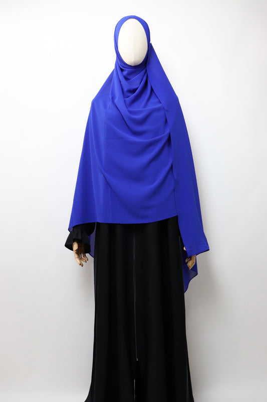 2XL Premium Chiffon Hijab - Royal Blue