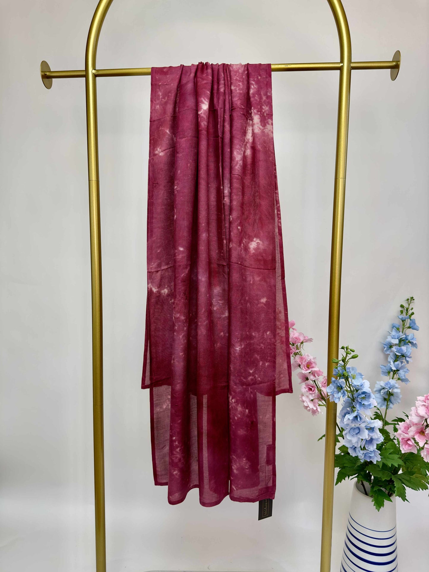 Tie Dye Maxi Modal Hijab - Berry