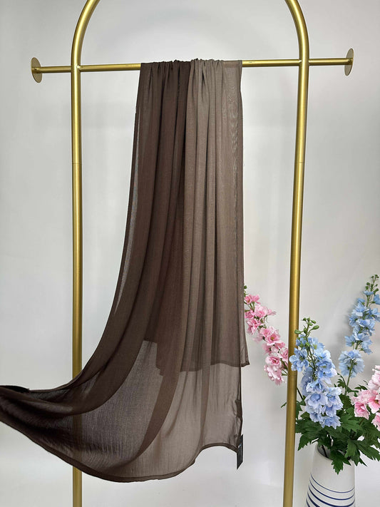 Ombre Maxi Modal Hijab - Choco / Taupe