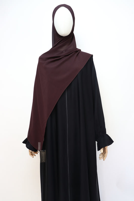 Premium Chiffon Hijab Standard Size - Choco Brown