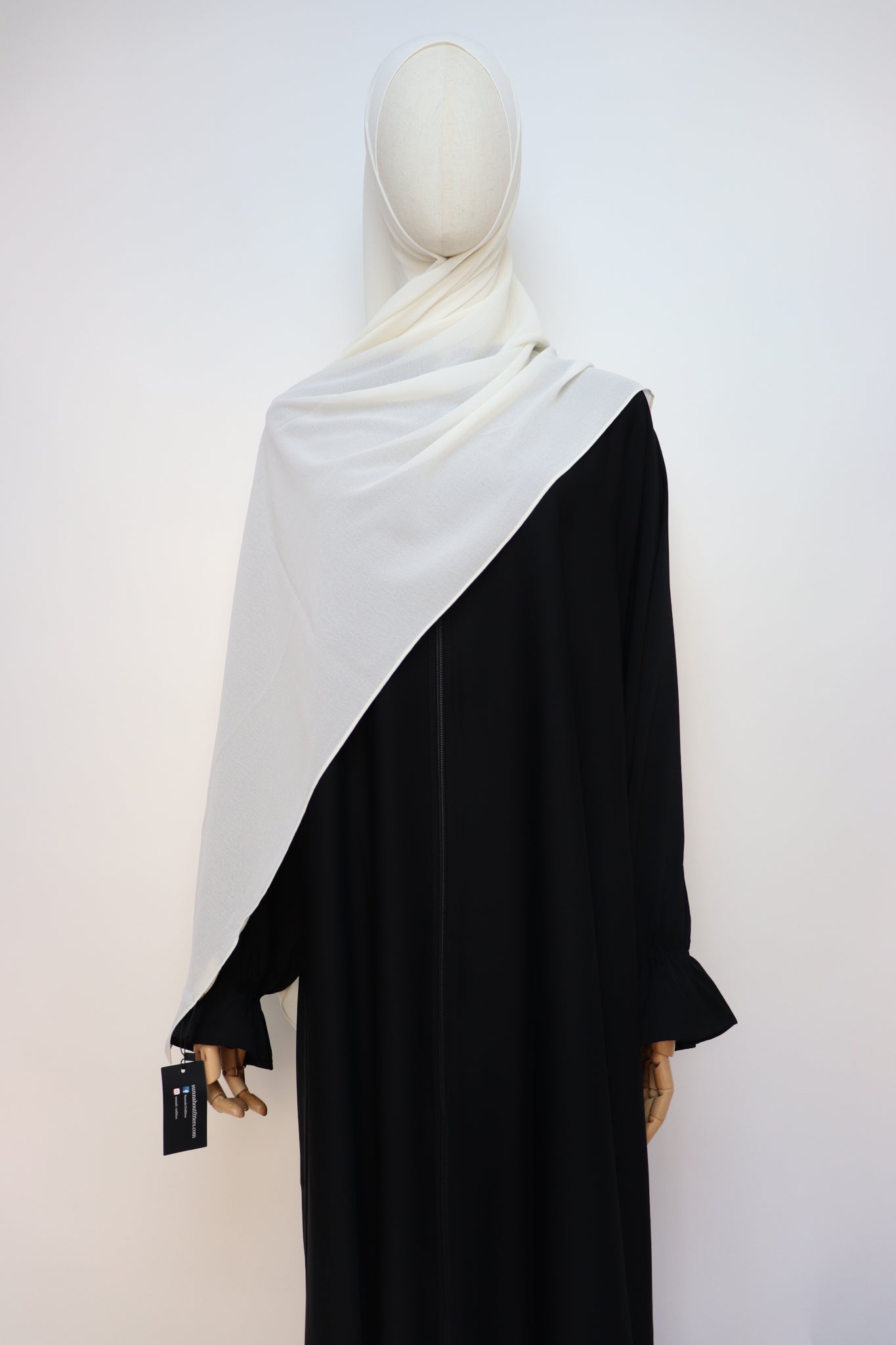 Premium Chiffon Hijab Standard Size - Cream