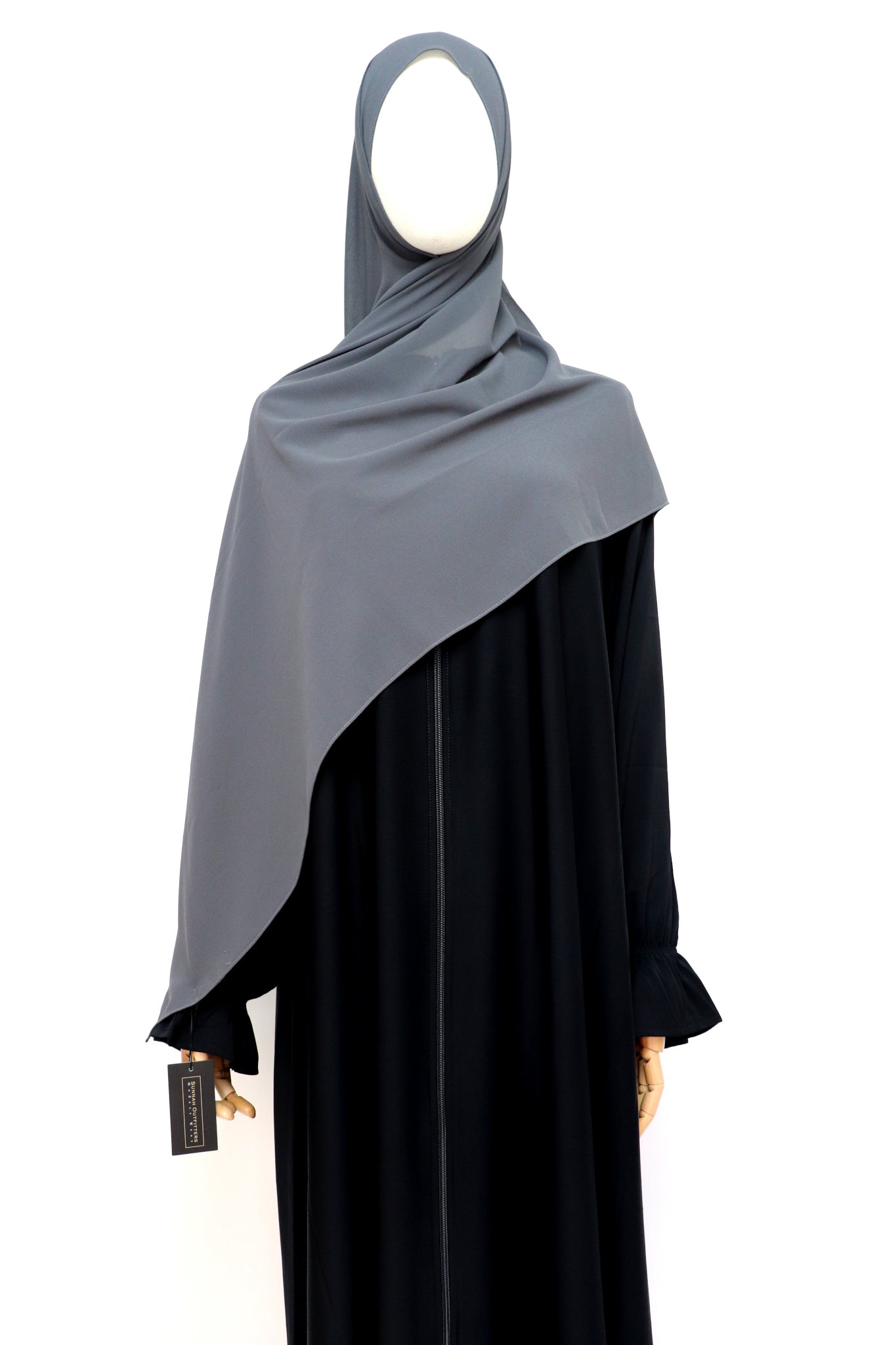 Premium Chiffon Hijab Standard Size - Charcoal