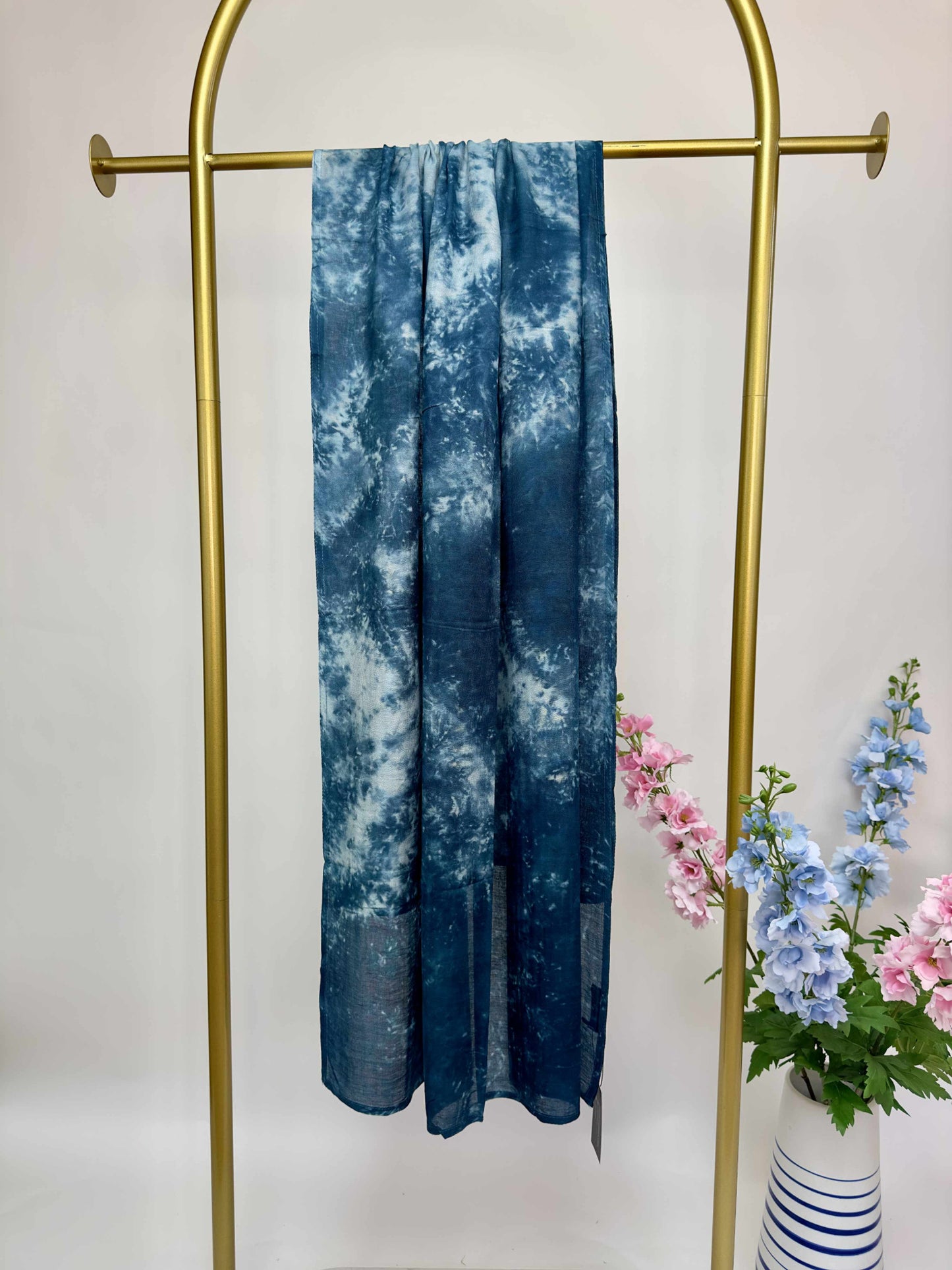 Tie Dye Maxi Modal Hijab - Peacock
