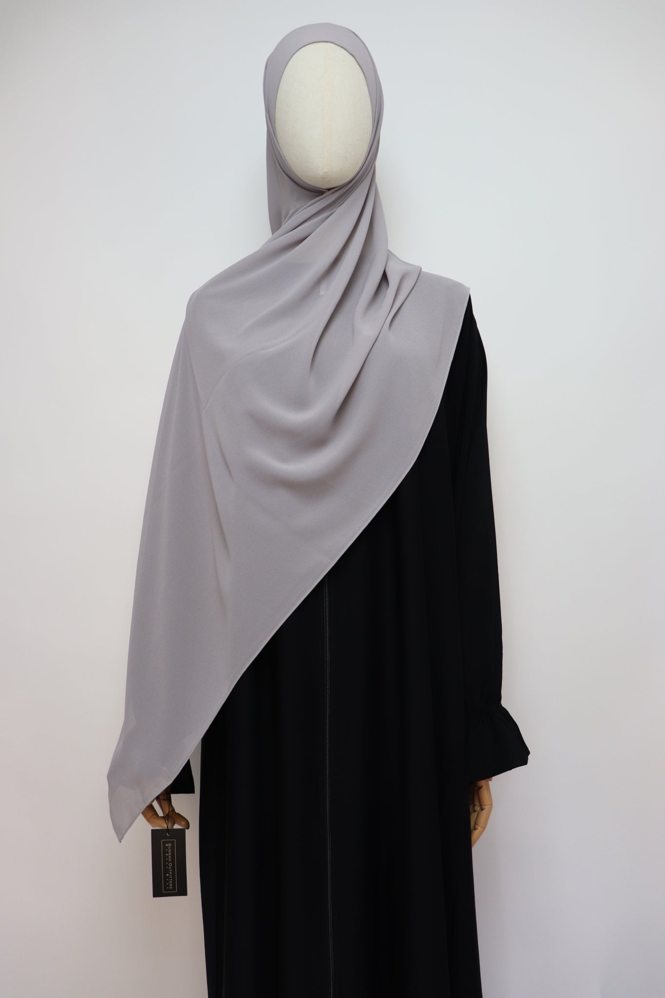 Premium Chiffon Hijab Standard Size - Ligh Gray