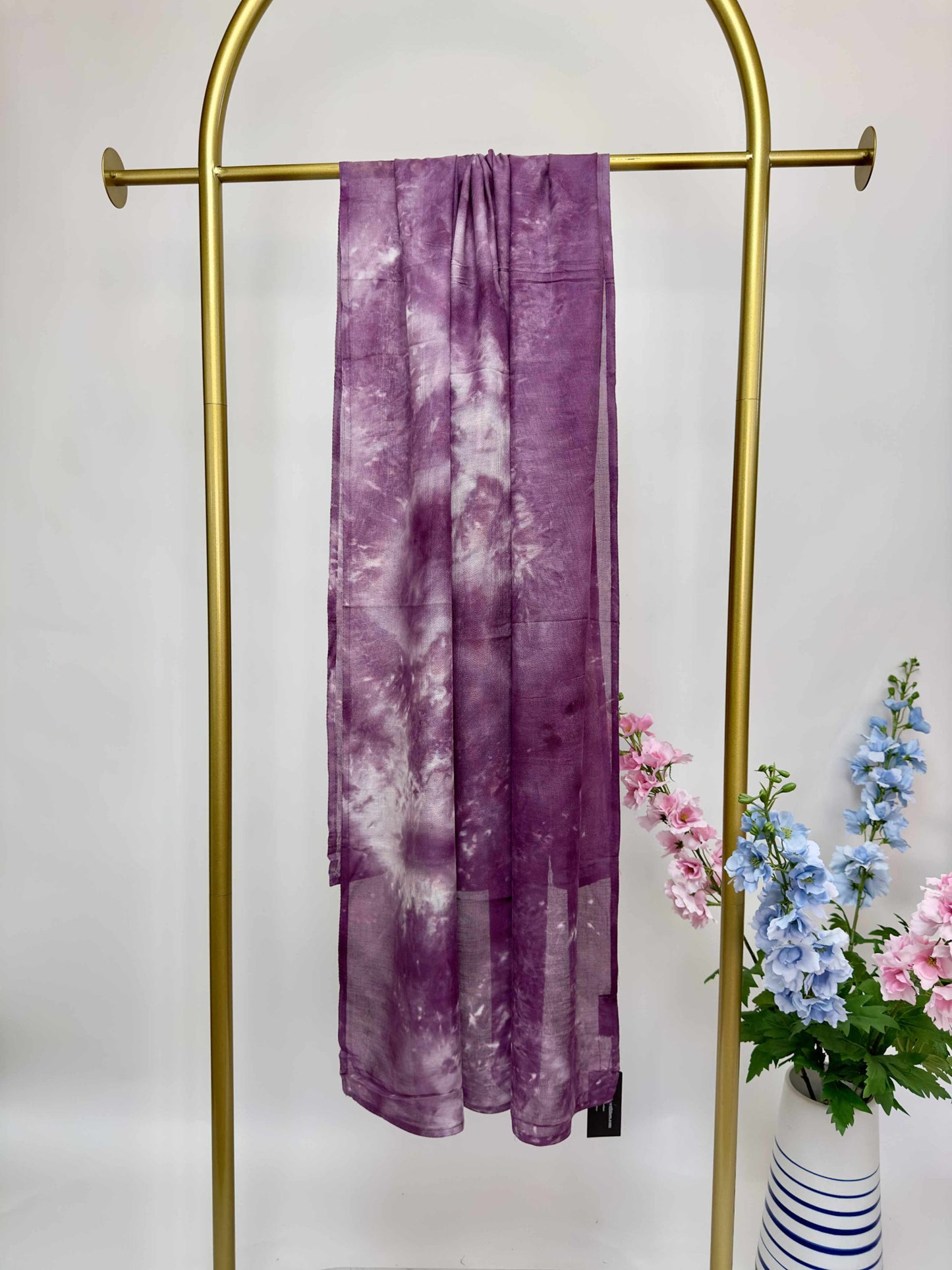 Tie Dye Maxi Modal Hijab - Plum