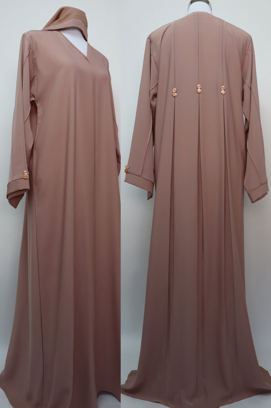 Minimalist Elegant Abaya - Nude Pink