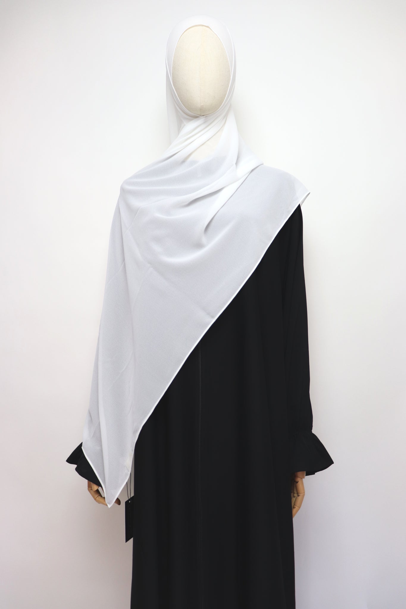 Premium Chiffon Hijab Standard Size - Pearl White