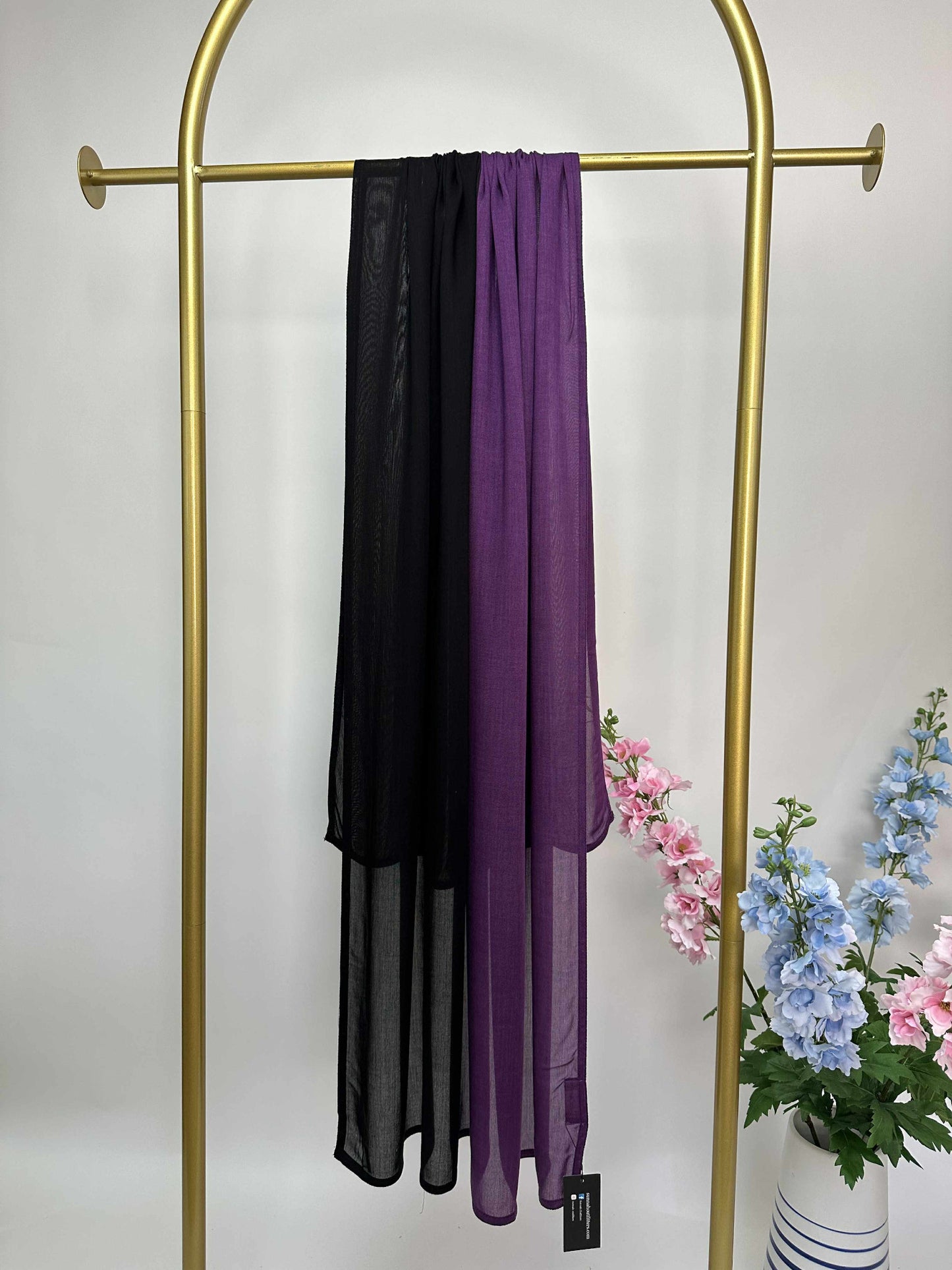 Ombre Maxi Modal Hijab - Purple / Black