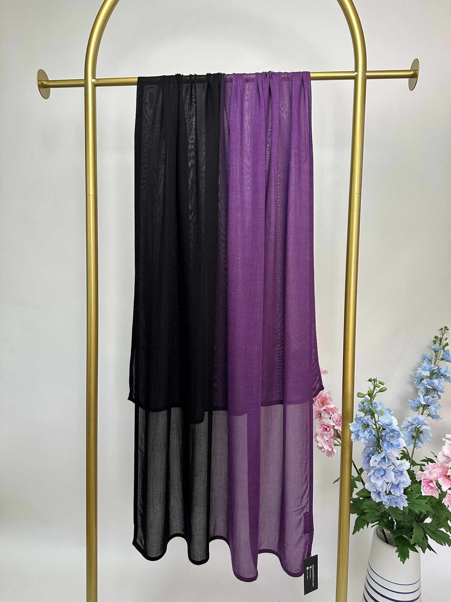 Ombre Maxi Modal Hijab - Purple / Black