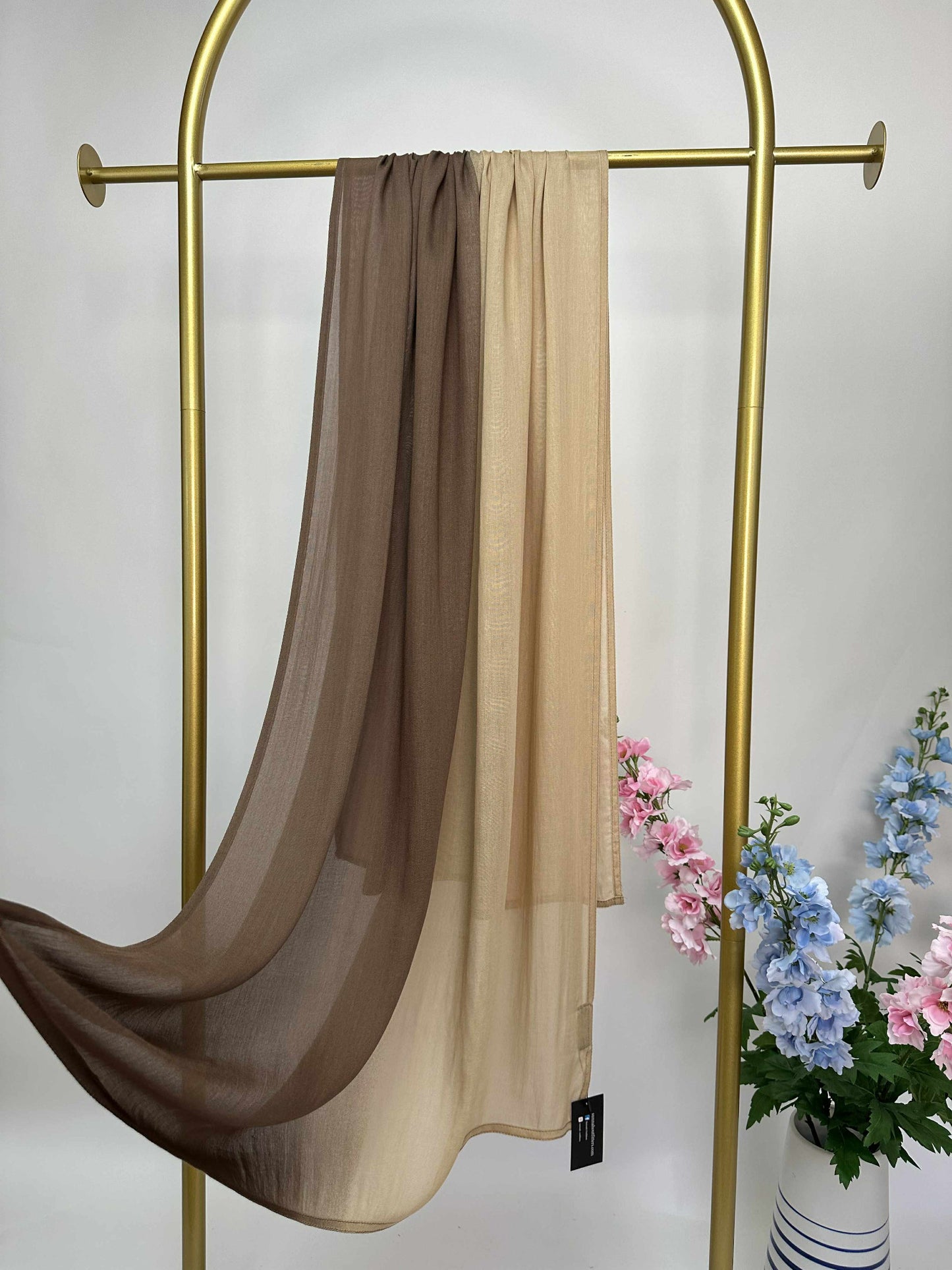 Ombre Maxi Modal Hijab - Coffee / Sand