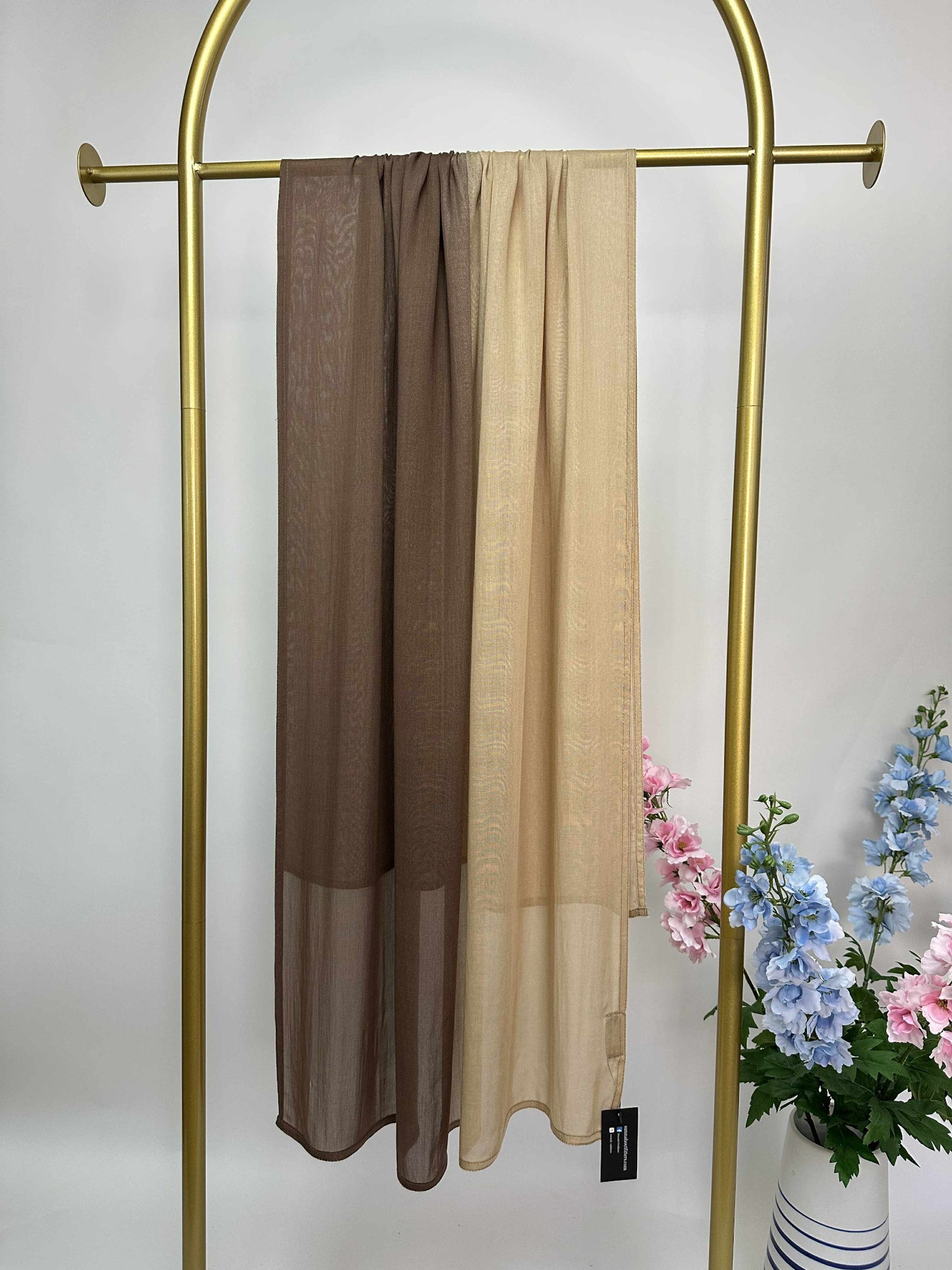 Ombre Maxi Modal Hijab - Coffee / Sand