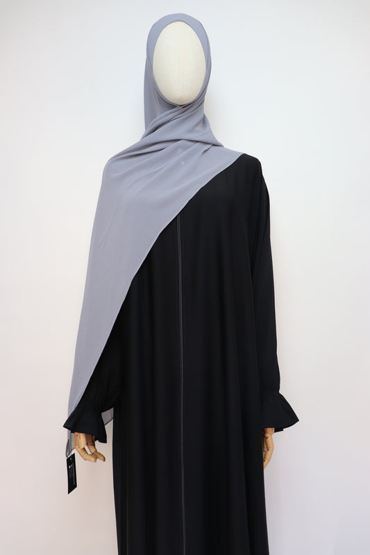 Premium Chiffon Hijab Standard Size - Silver Gray