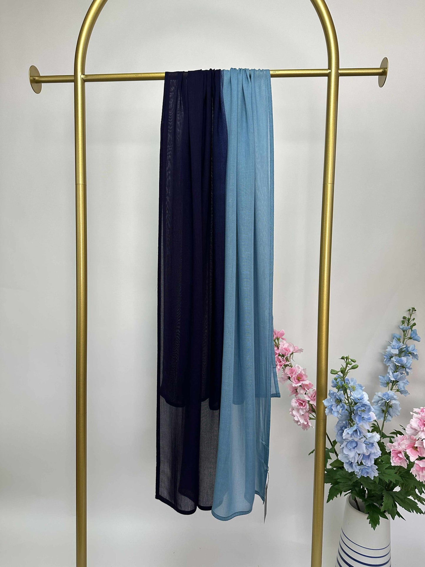 Ombre Maxi Modal Hijab - Turquoise / Midnight Navy