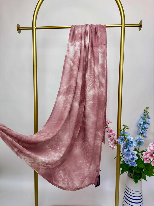 Tie Dye Maxi Modal Hijab - Blush