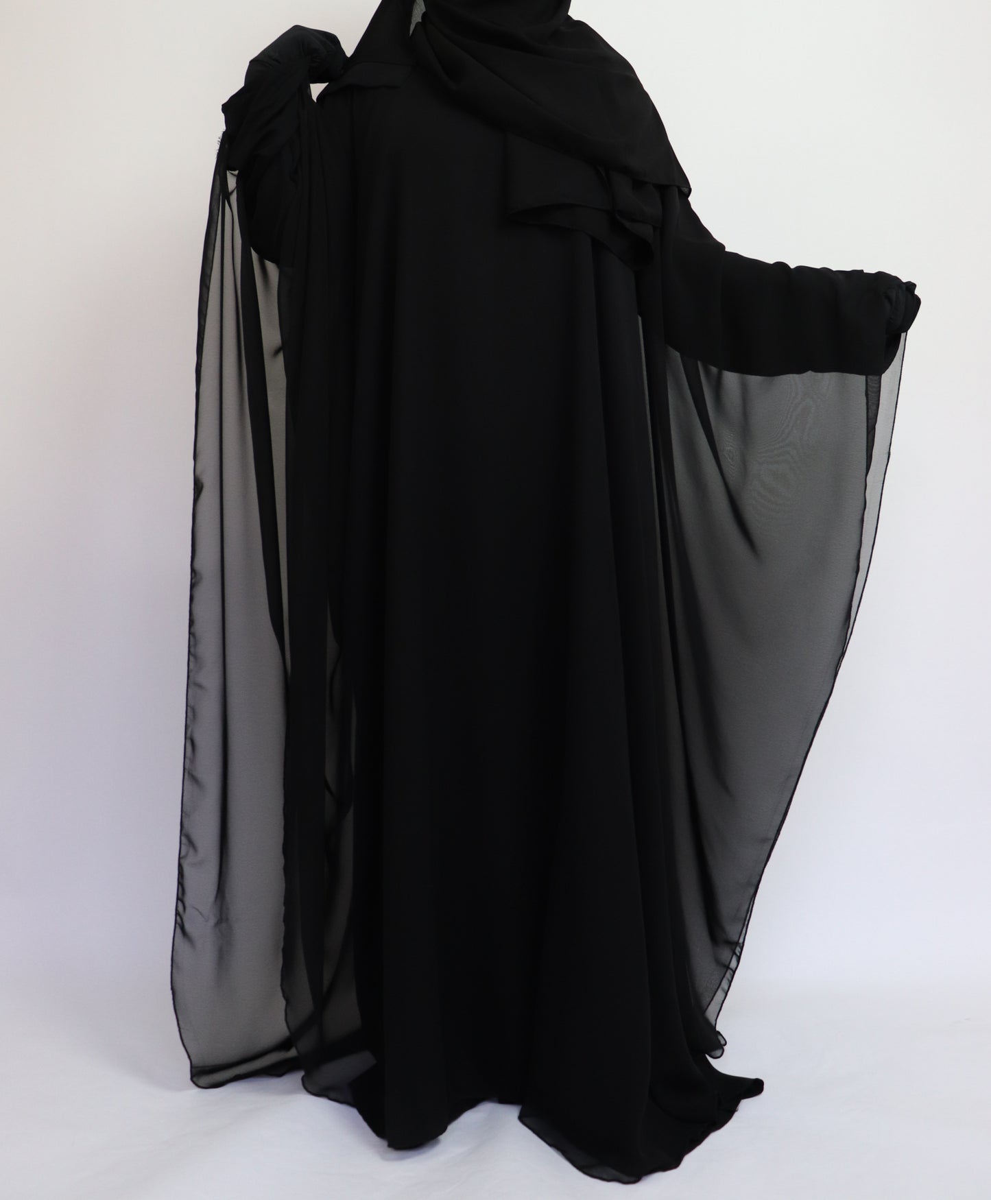 Aminah Butterfly Abaya - Black