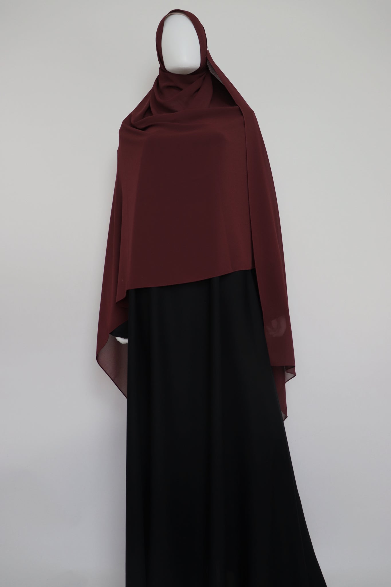XL Premium Chiffon Hijab - Burgundy