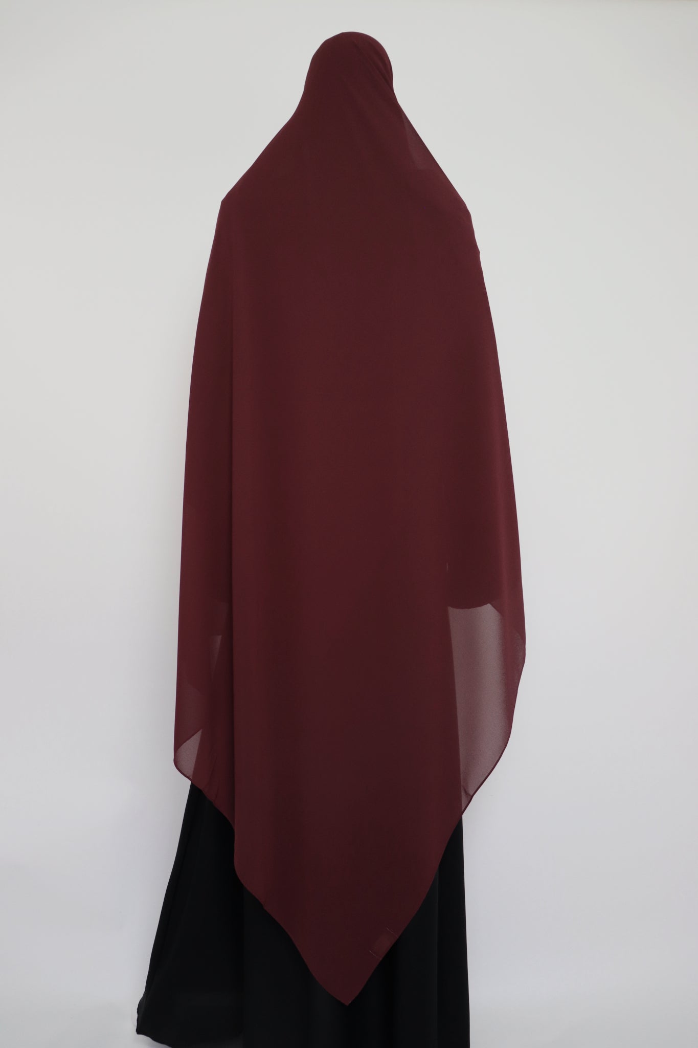 XL Premium Chiffon Hijab - Burgundy