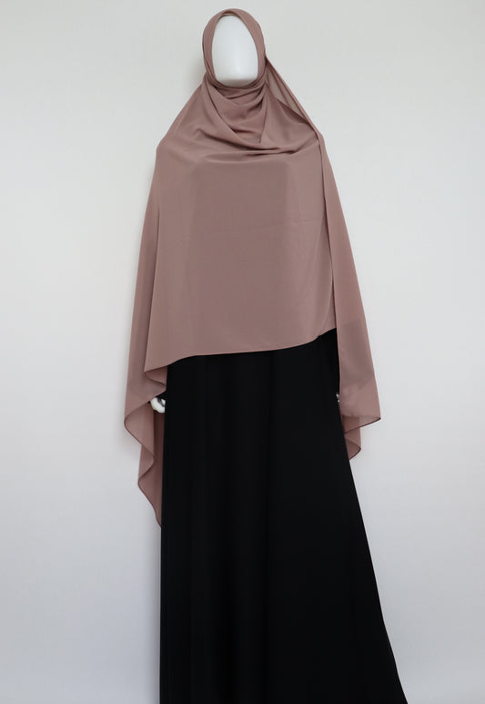 XL Premium Chiffon Hijab - Mauve Brown