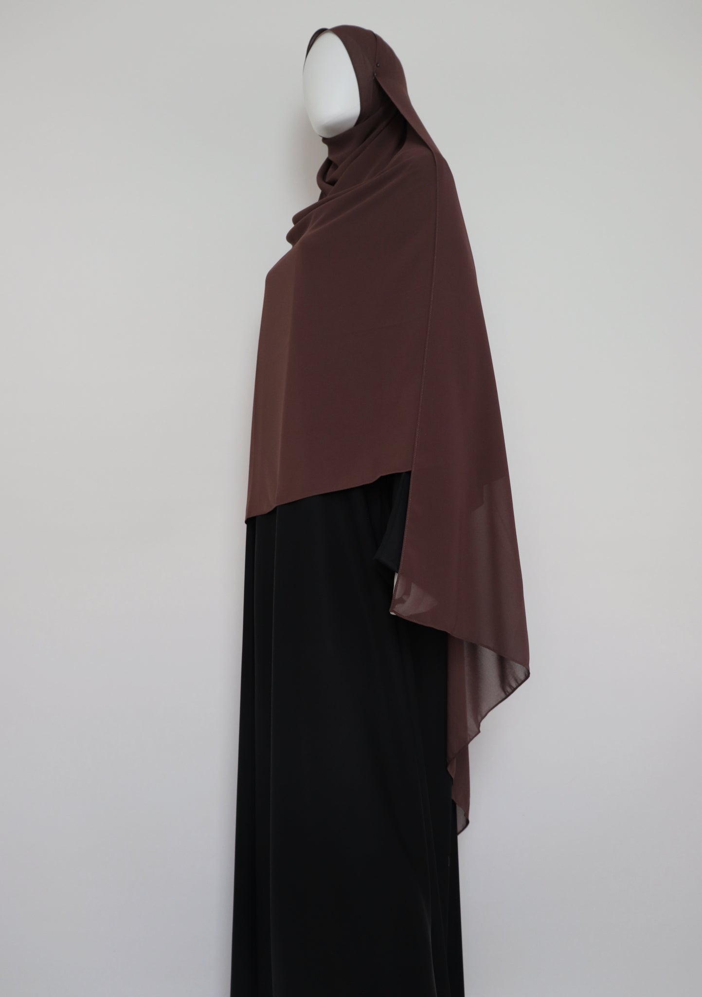 XL Premium Chiffon Hijab - Choco