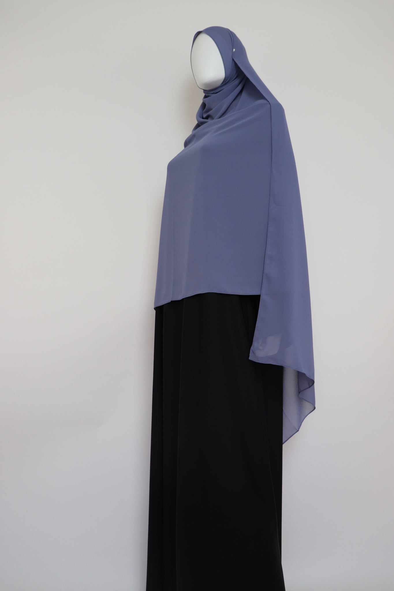 XL Premium Chiffon Hijab - Dusty Blue