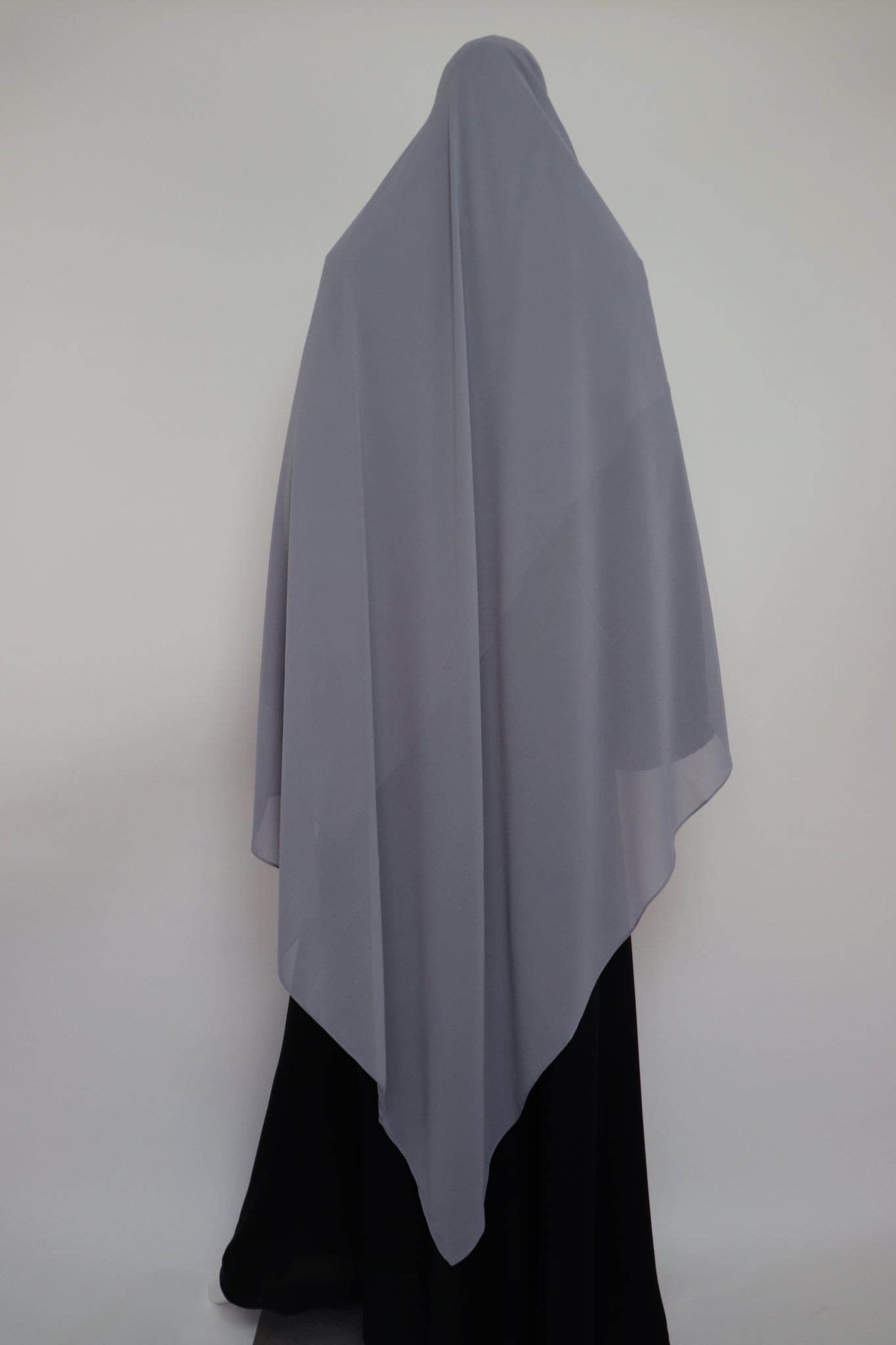 XL Premium Chiffon Hijab - Silver Gray