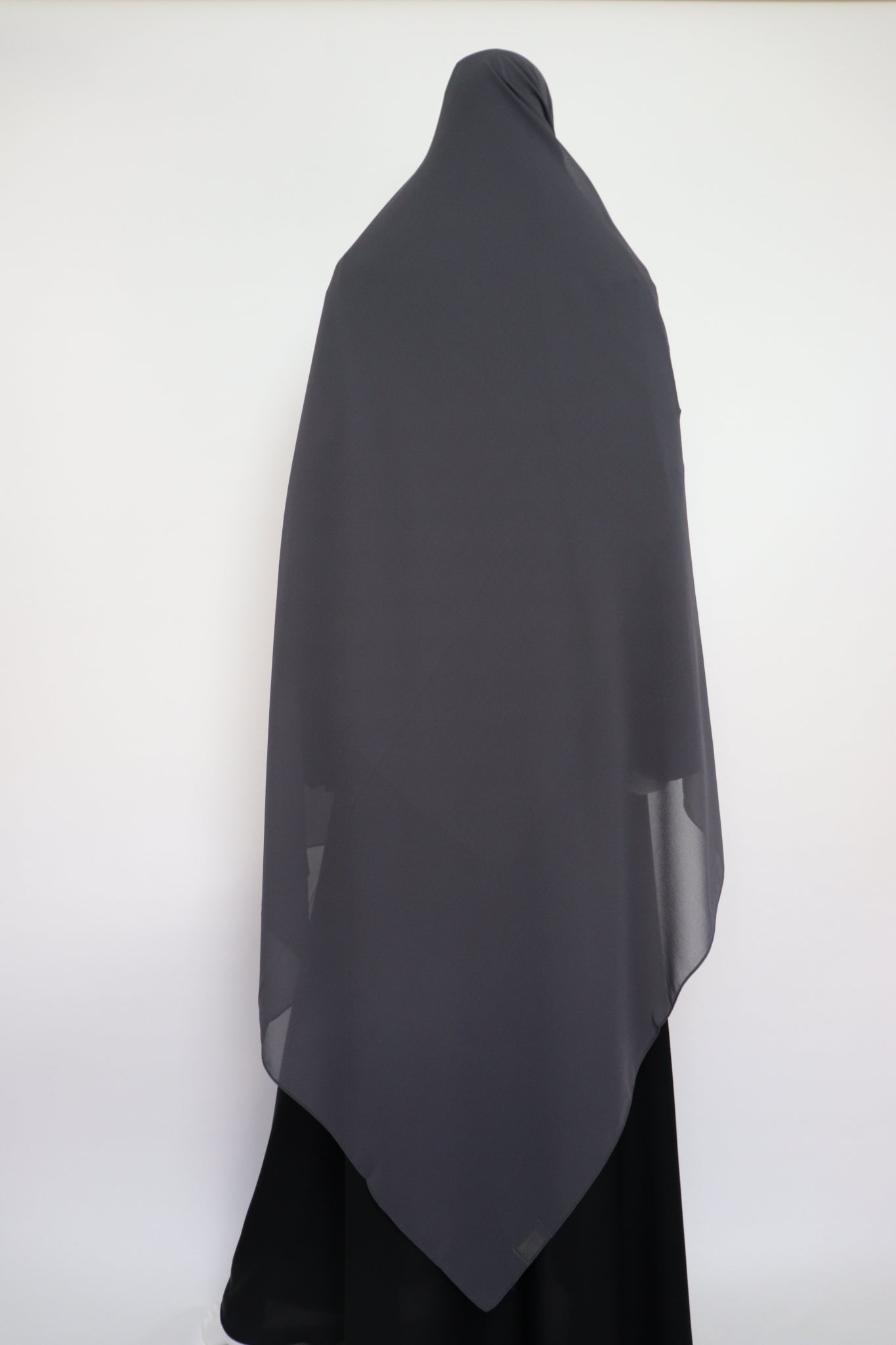 XL Premium Chiffon Hijab - Charcoal