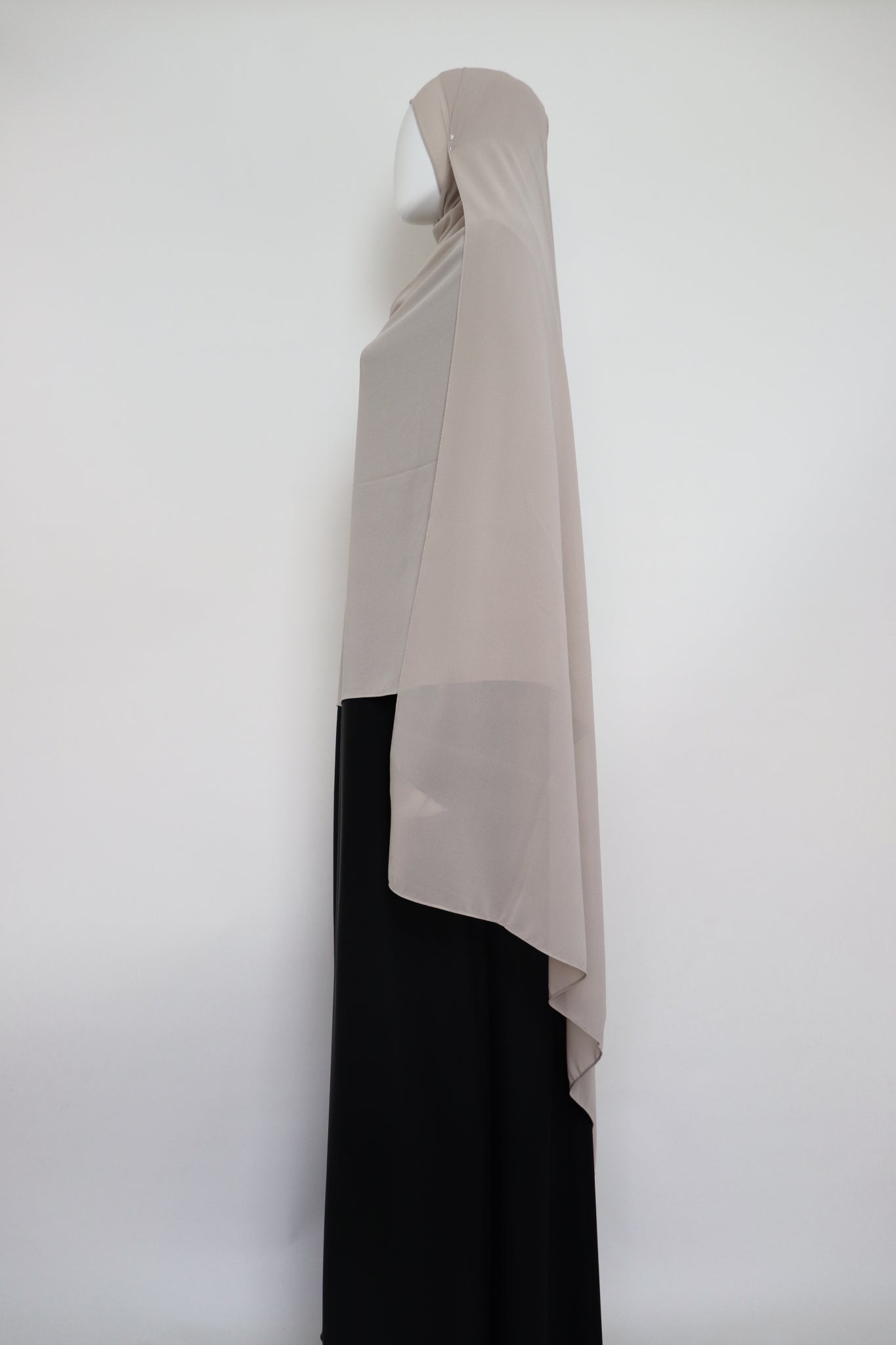 XL Premium Chiffon Hijab - Pebble